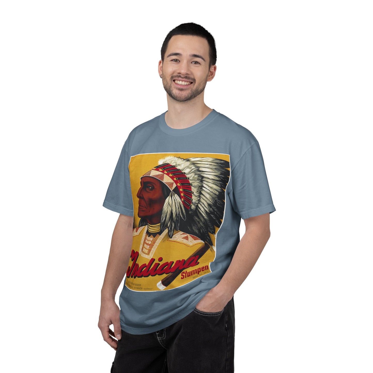 T-Shirt — Retro 'Indiana' Native Chief Vintage Poster Design