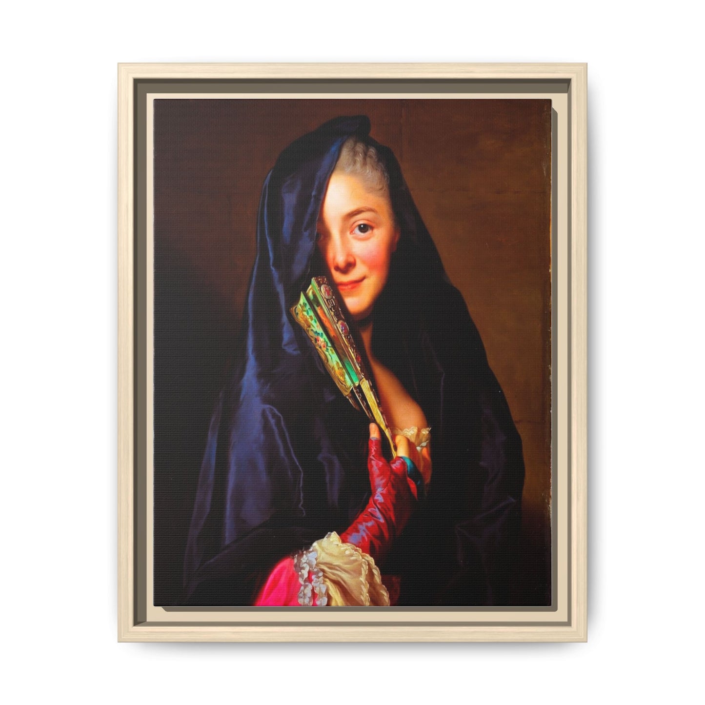 Framed Matte Canvas Wall Art — Classical Portrait Print