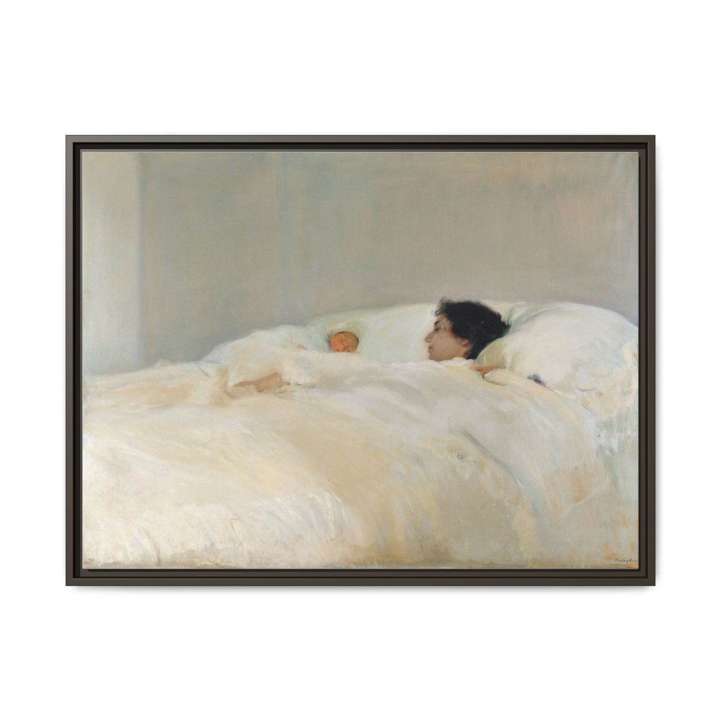 Mother by Joaquin Sorolla y Bastida Framed Matte Canvas Wall Art Print