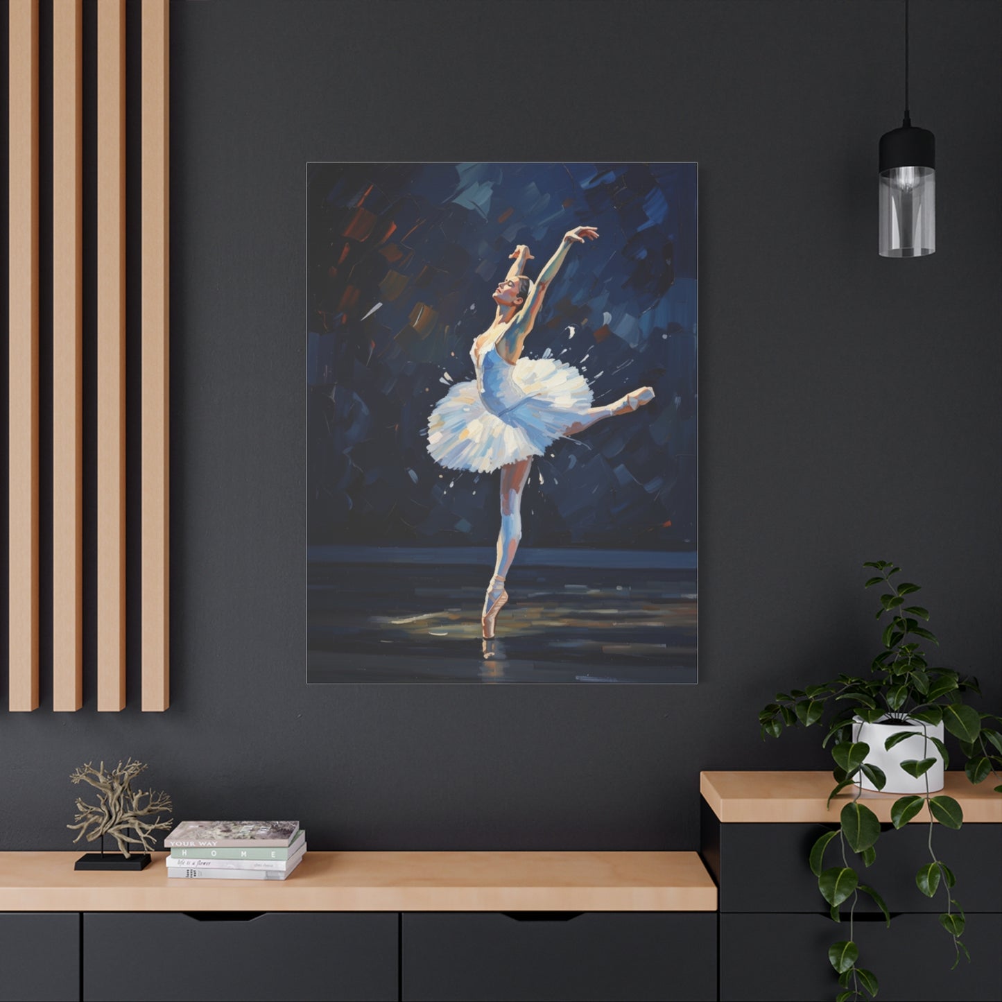 Ballerina Dance Matte Canvas Wall Art — Stretched 1.25"