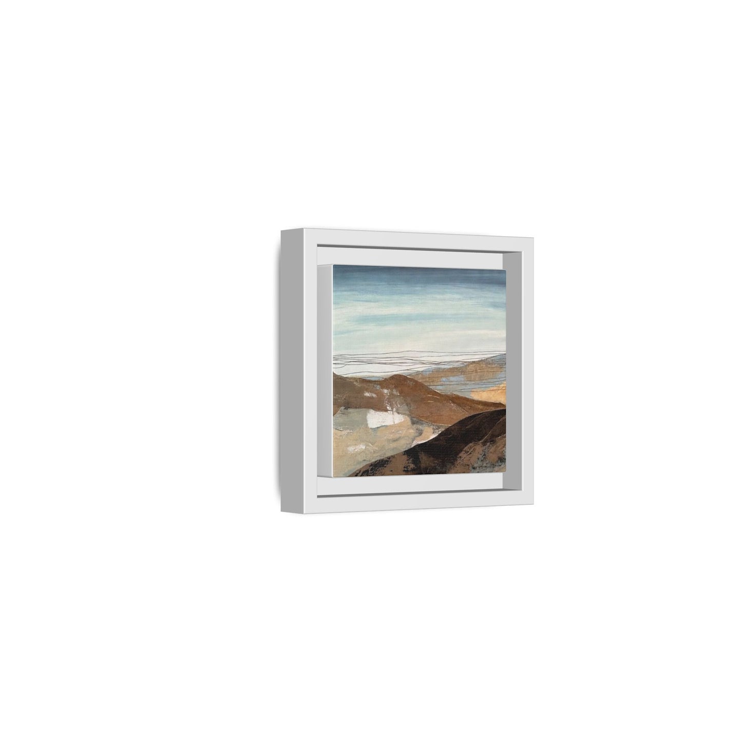 Framed Matte Canvas Art — Serene Abstract Landscape