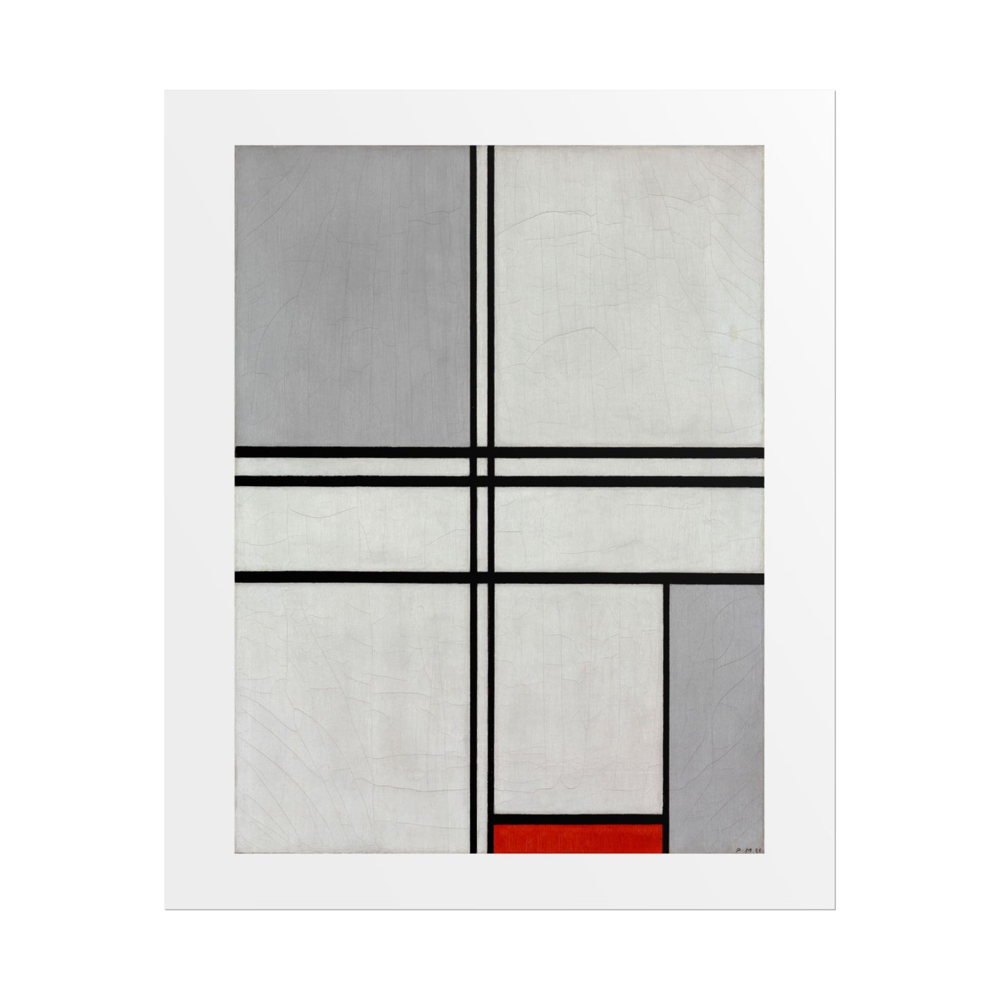Composition (No. 1) by Piet Mondrian Abstract  Wall Art Print