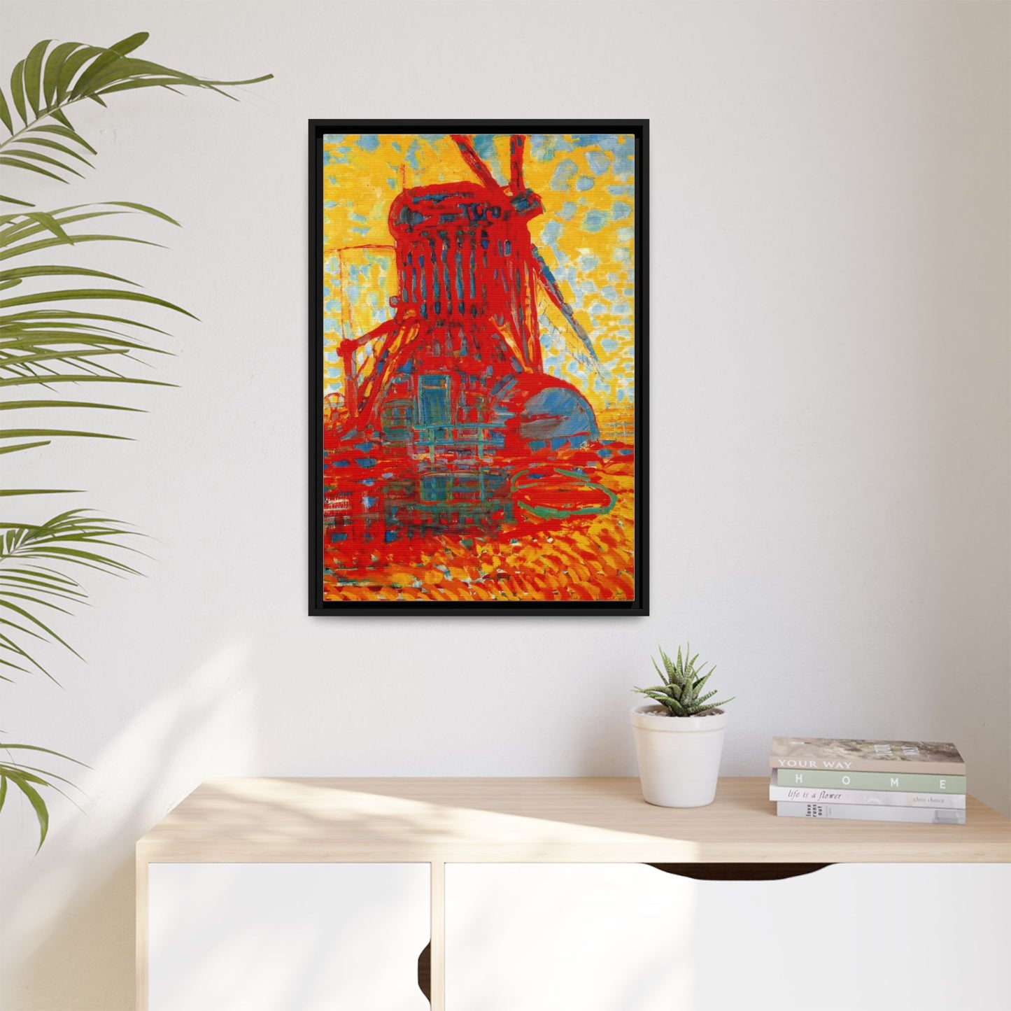 Mill by Sunlight by Piet Mondrian Matte Framed Canvas Wall Art Print