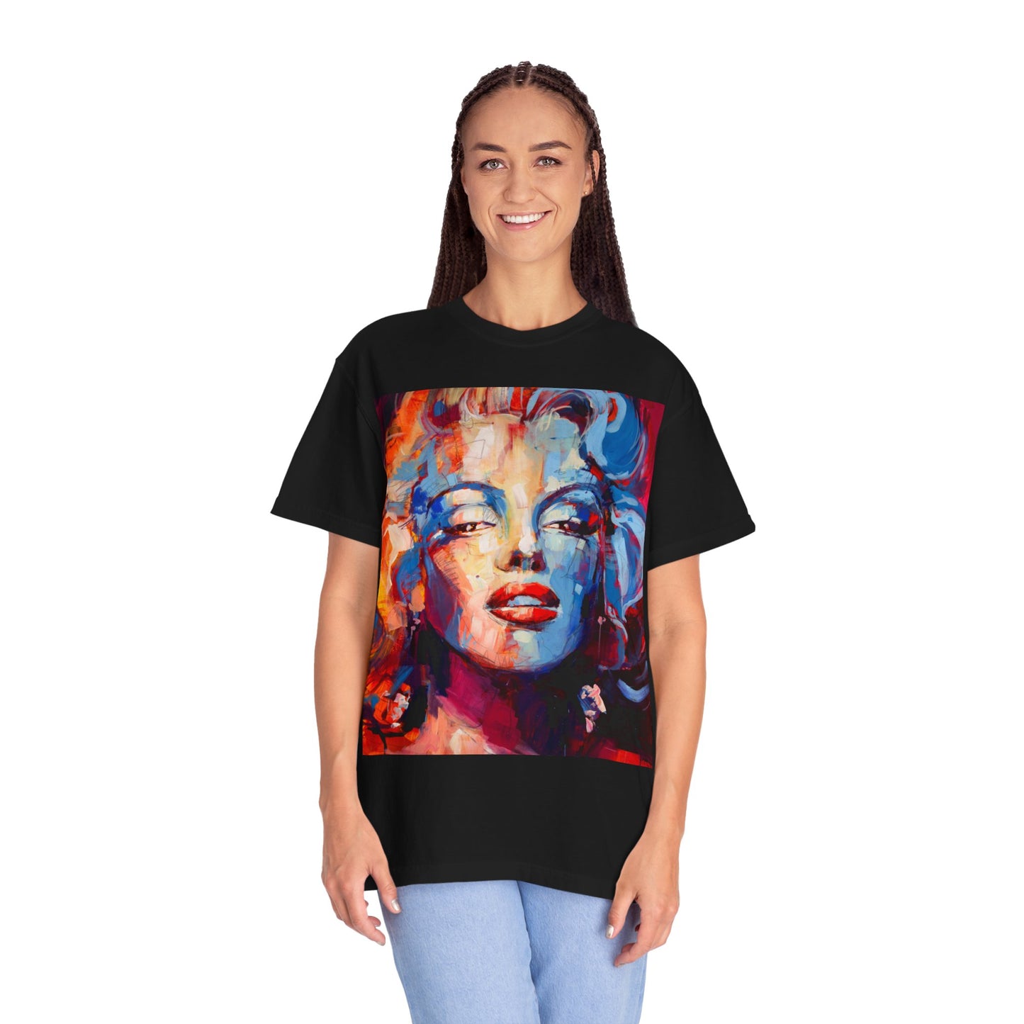 Artistic Pop Portrait T-Shirt — Colorful Marilyn-Inspired Graphic Tee