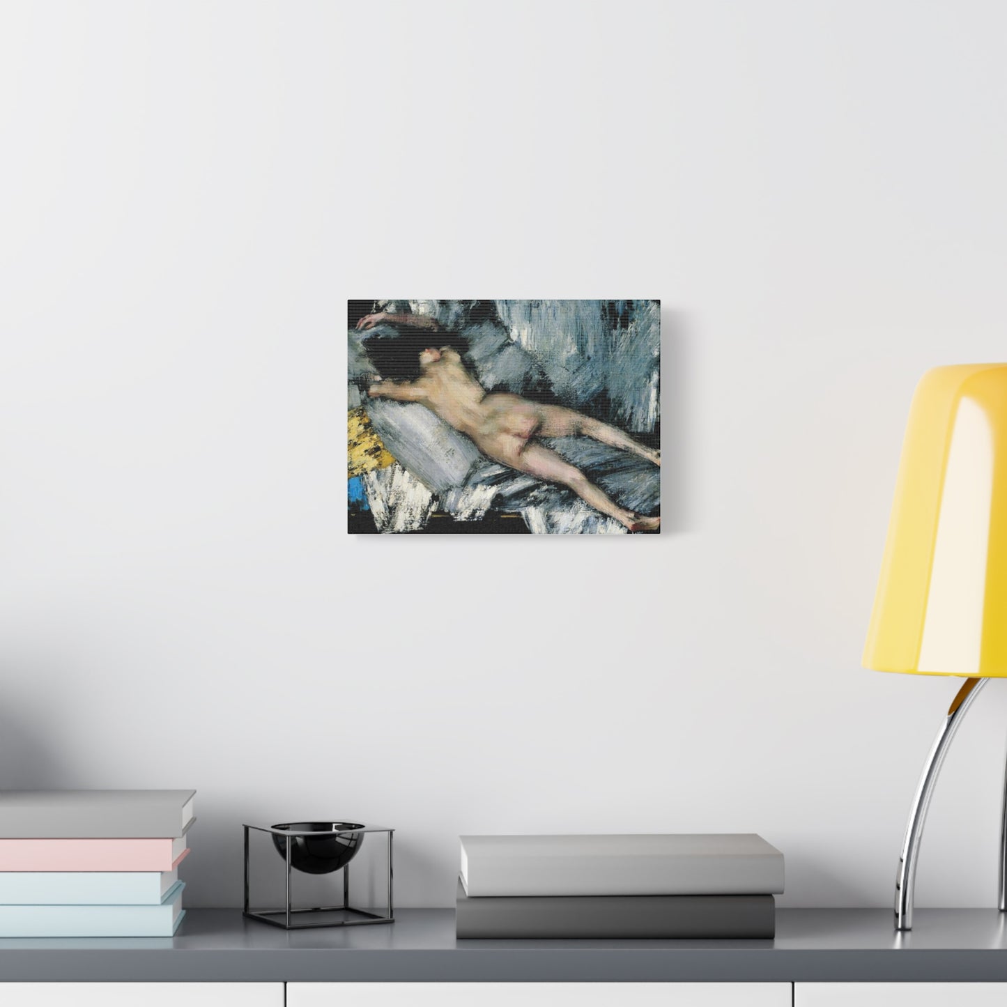 Nude in the Studio by János Vaszary Matte Stretched Canvas: Wall Art Poster