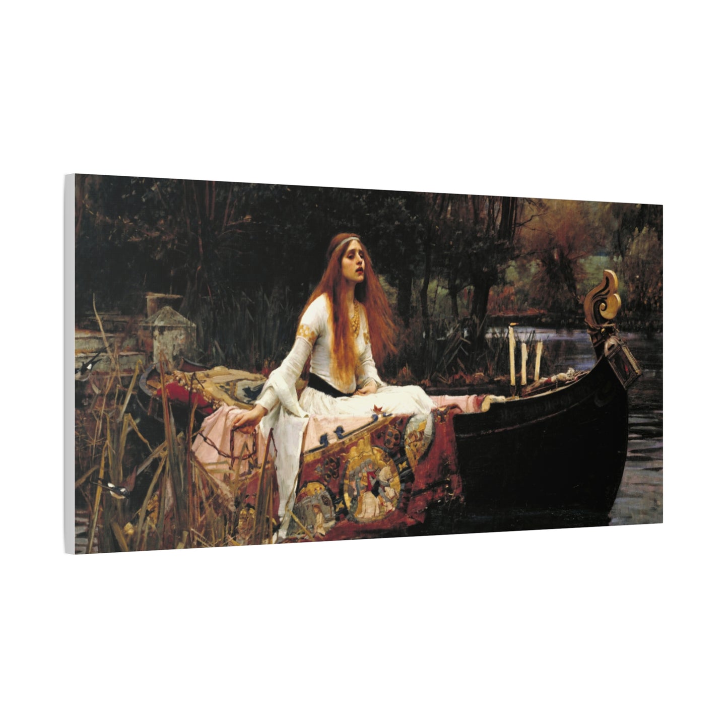 The Lady of Shalott by John William Waterhouse Matte Canvas Wall Art Print