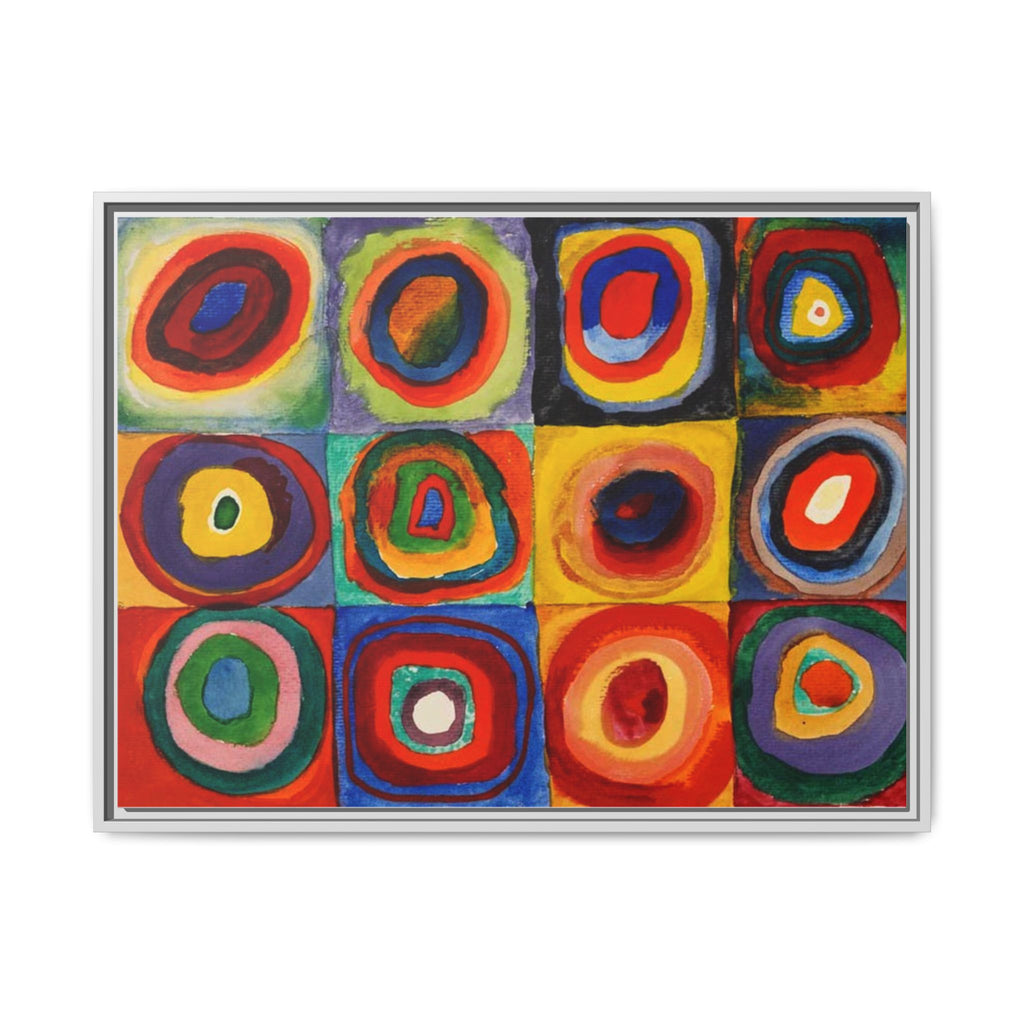 Colour Study, Squares with Concentric Circles by Vassily Kandinsky Framed Abstract Canvas Print
