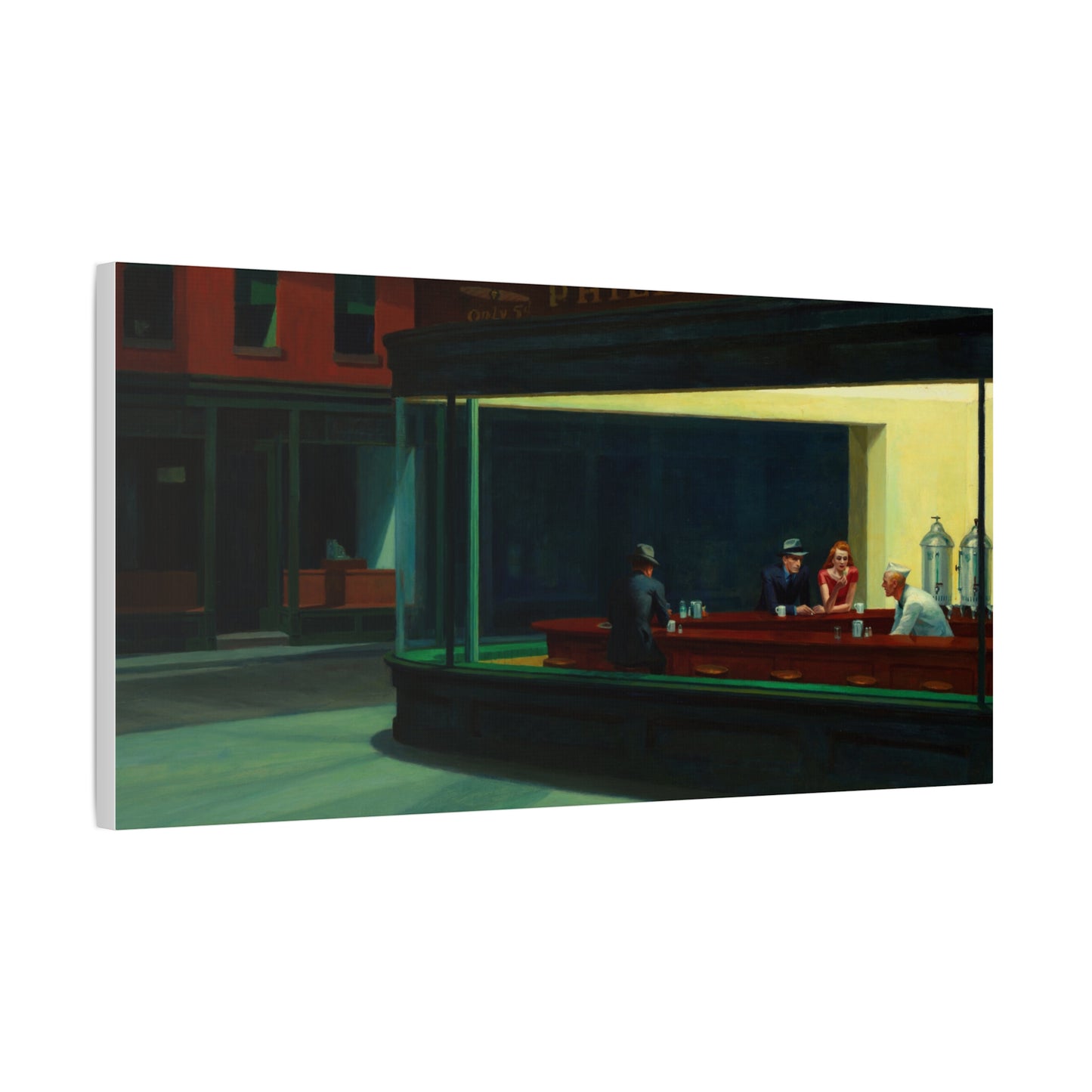 Nighthawks by Edward Hopper Matte Stretched Canvas Wall Art Print