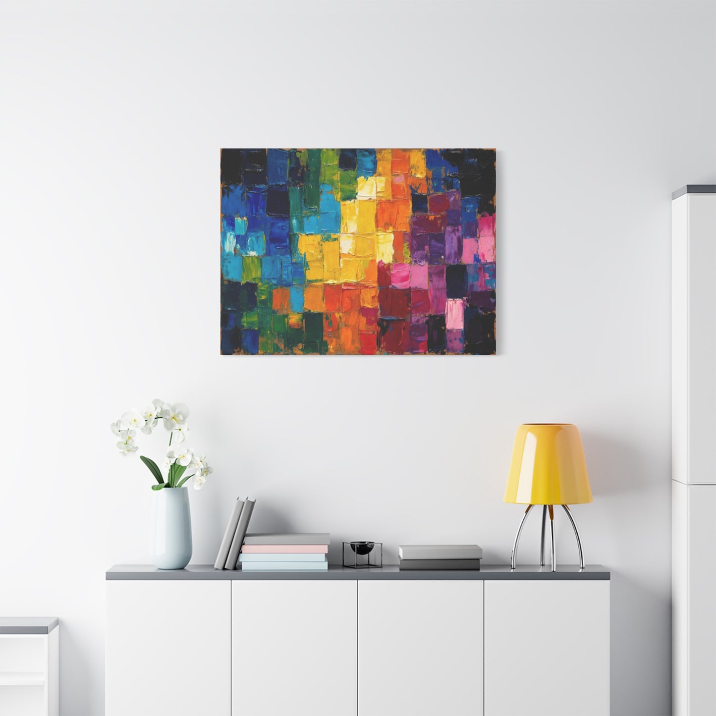 Mosaic Squares Matte Canvas, Stretched, 1.25"