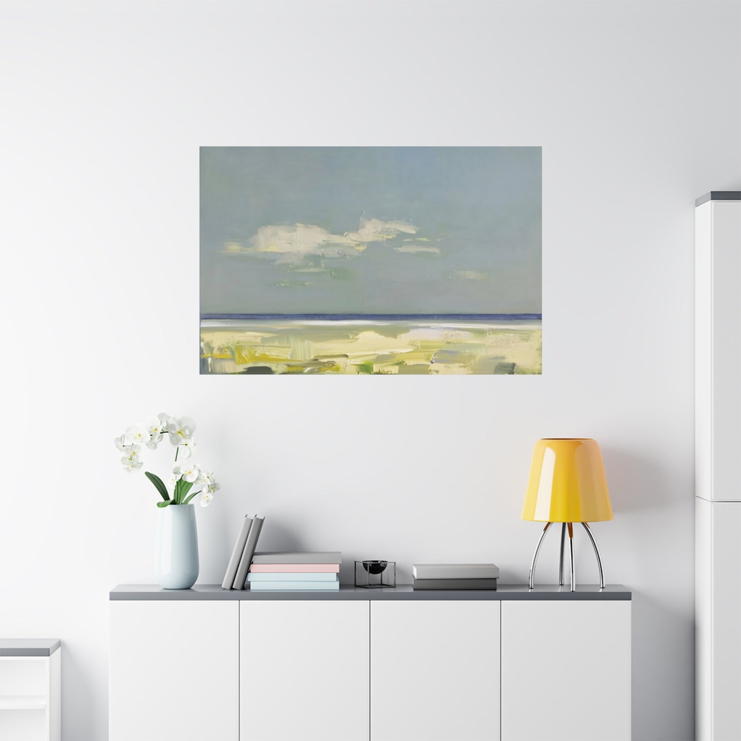 Coastal Breeze Abstract Canvas - Matte Stretched Wall Art