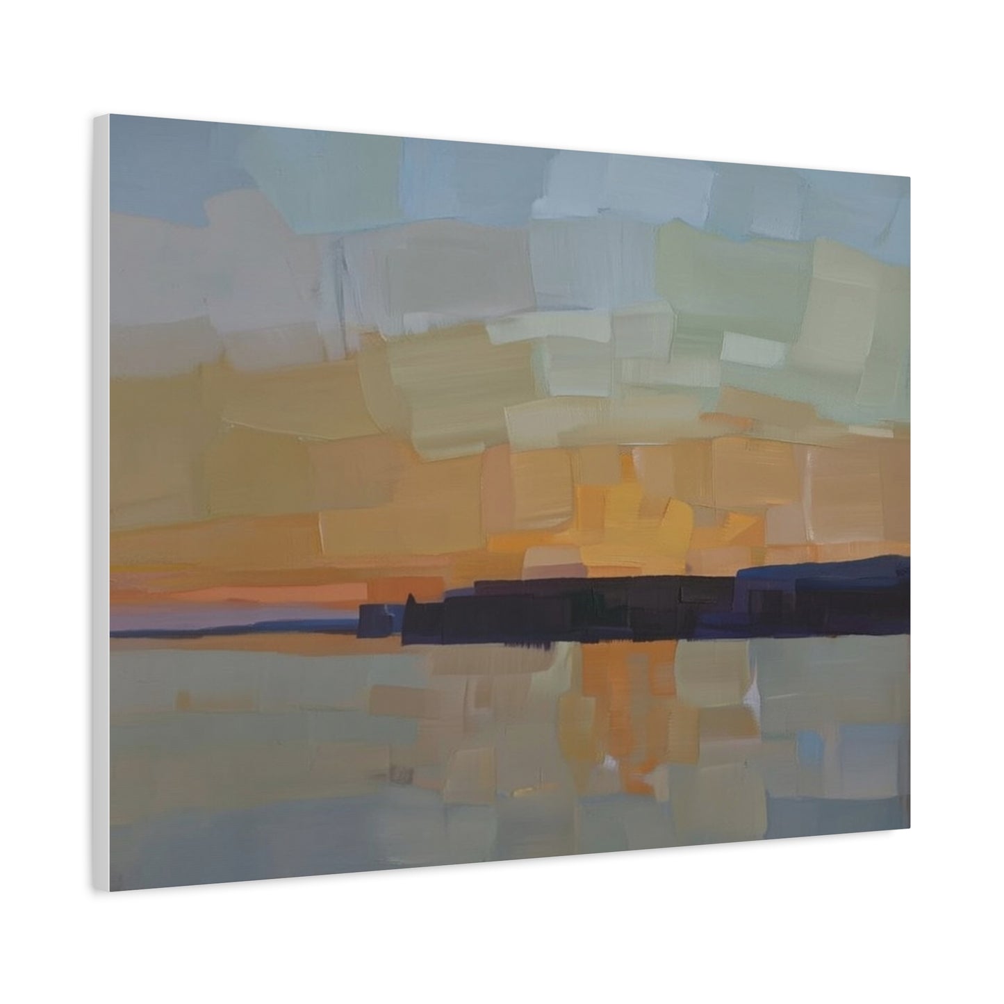 Abstract Sunset Landscape Canvas Print  Matte Stretched 1.25"