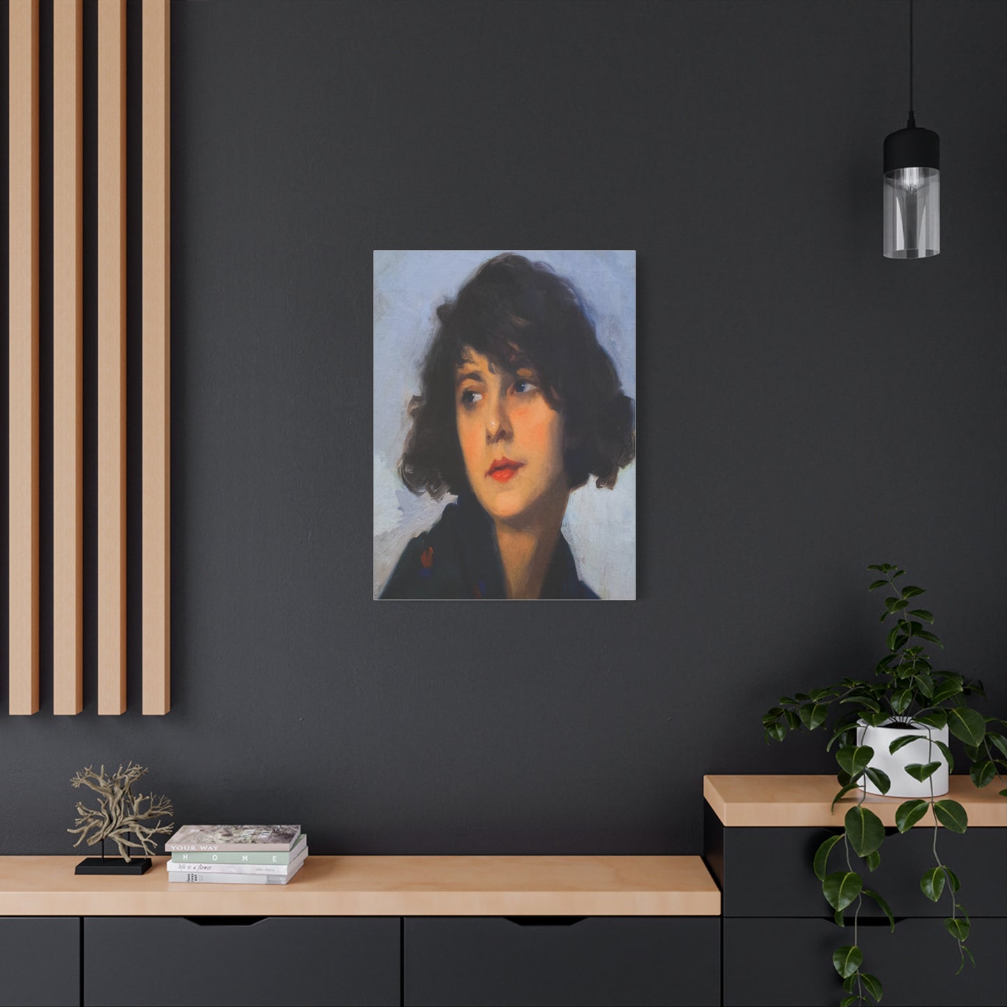 Mulher do chale verde (cropped) by Cyprien Eugene Boulet Matte Canvas Print — Stretched Wall Art