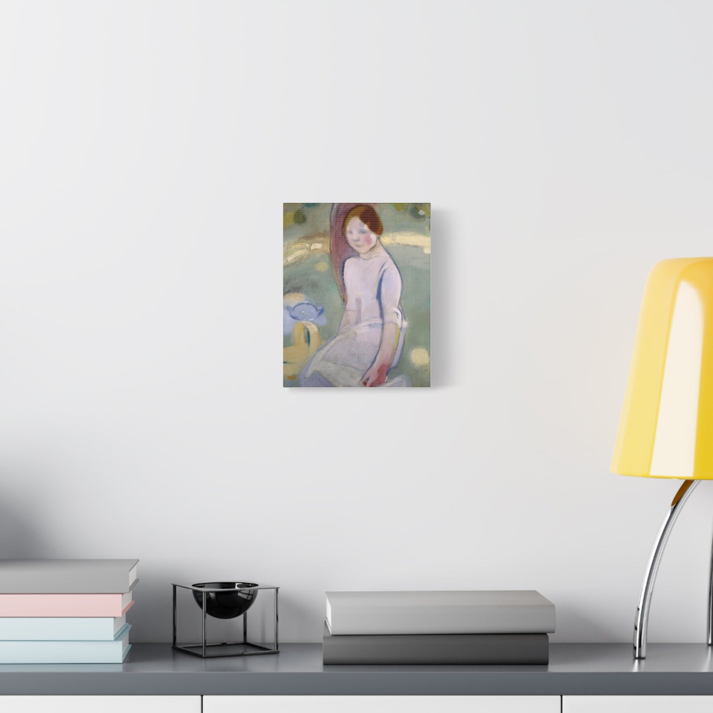 Under the Linden by Helene Schjerfbeck Soft Pastel Portrait Matte Canvas Wall Art Print