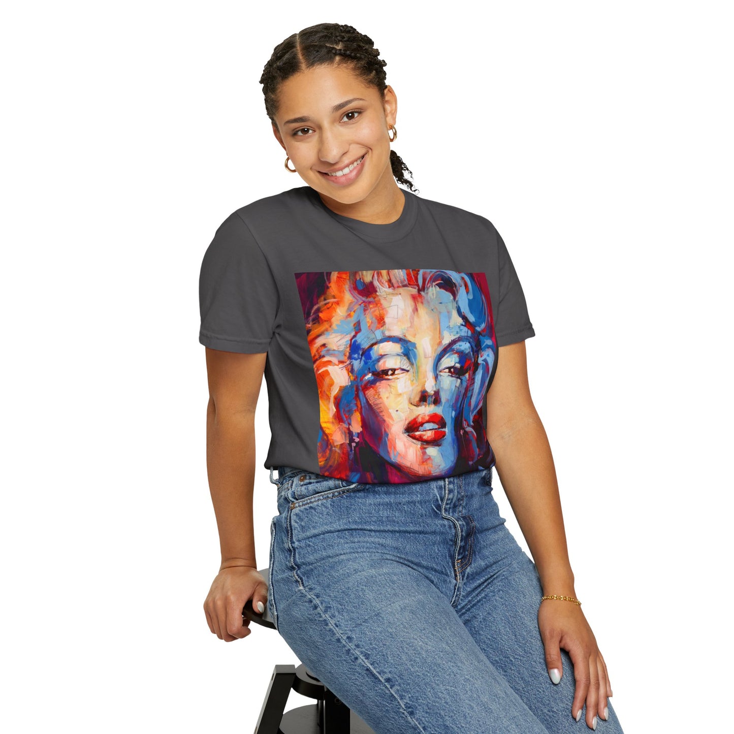 Artistic Pop Portrait T-Shirt — Colorful Marilyn-Inspired Graphic Tee