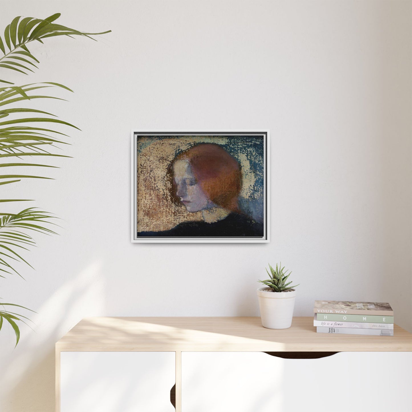 Fragment by Helena Schjerfbeck Framed Matte Canvas Art Print