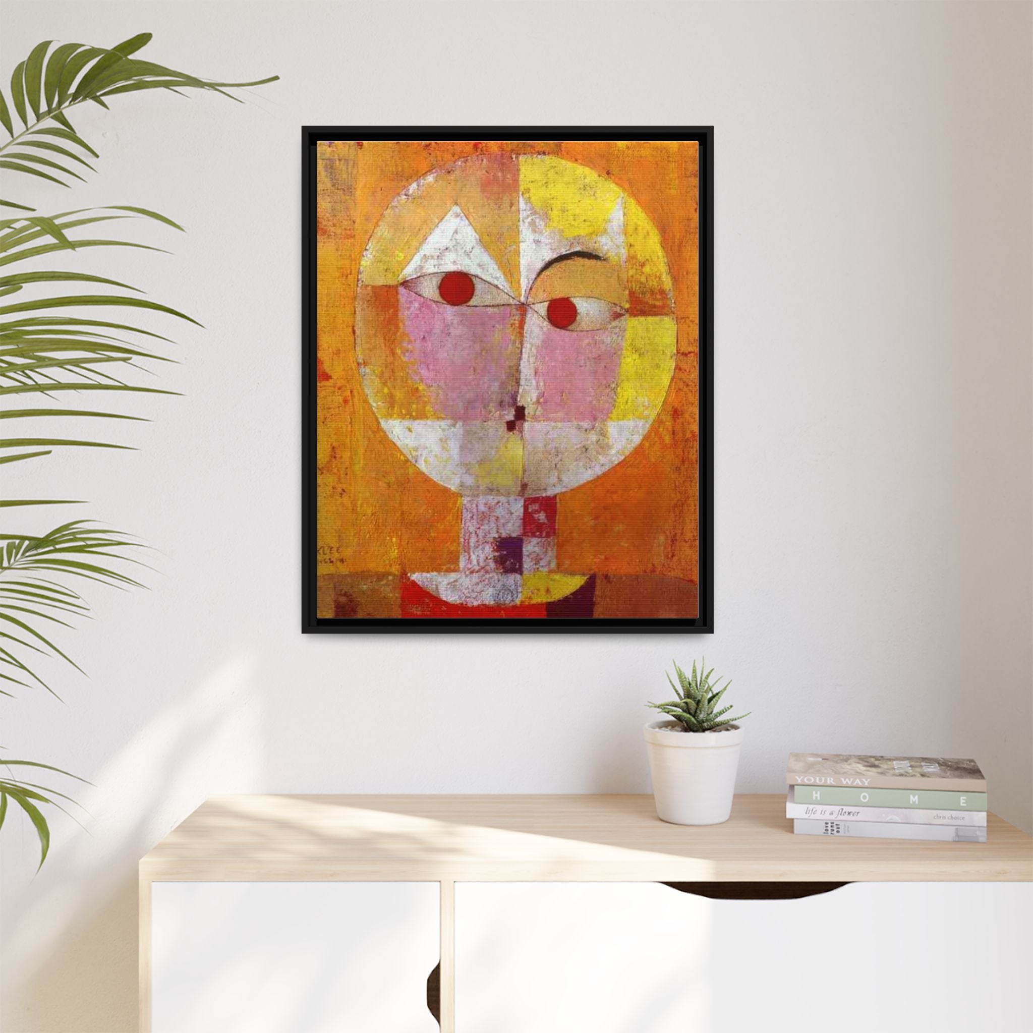 Senecio II by Paul Klee Canvas Framed Wall Art Print