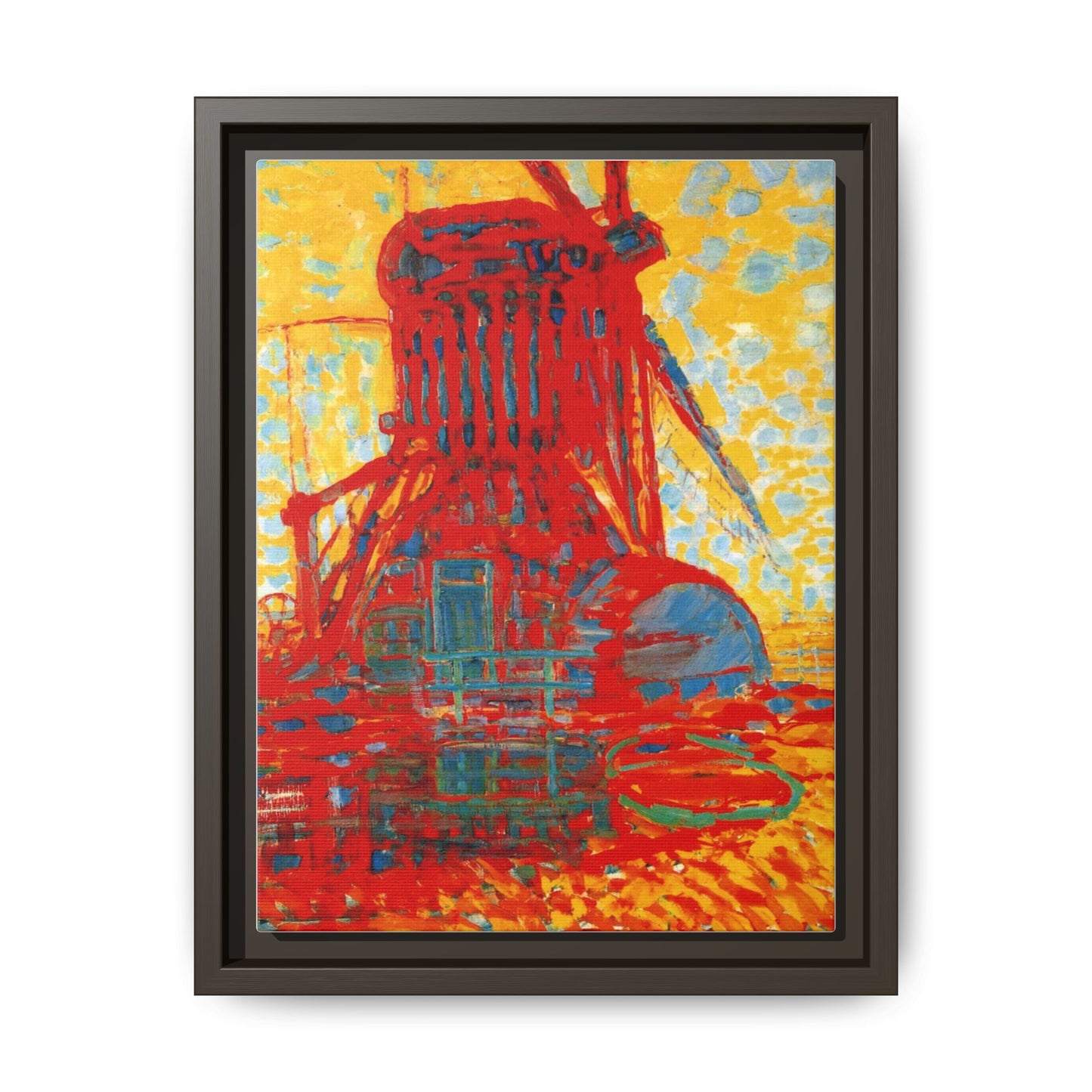 Mill by Sunlight by Piet Mondrian Matte Framed Canvas Wall Art Print
