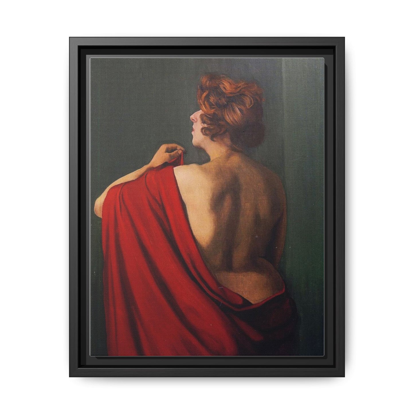 Femme au châle rouge by Félix Vallotton Framed Matte Canvas Wall Art Print