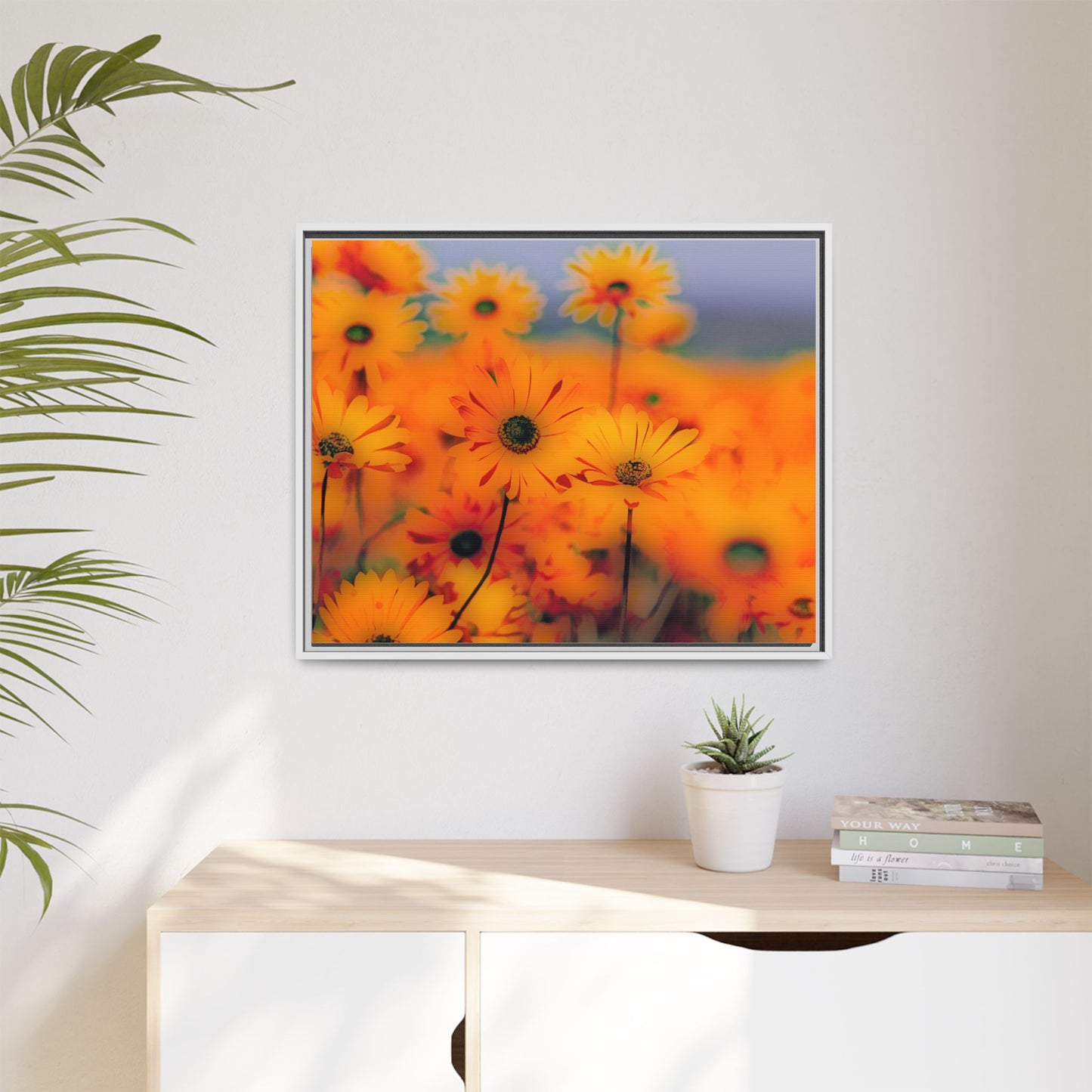 Bee Garden by Norman Barrett Framed Matte Canvas Wall Art Print
