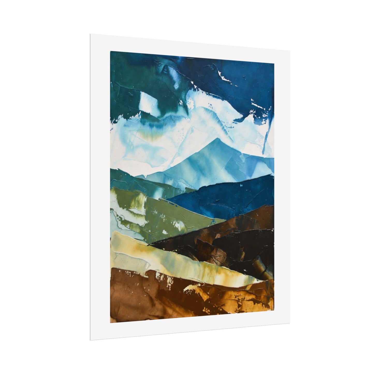 Abstract Mountain Landscape Poster — Rolled Art Print