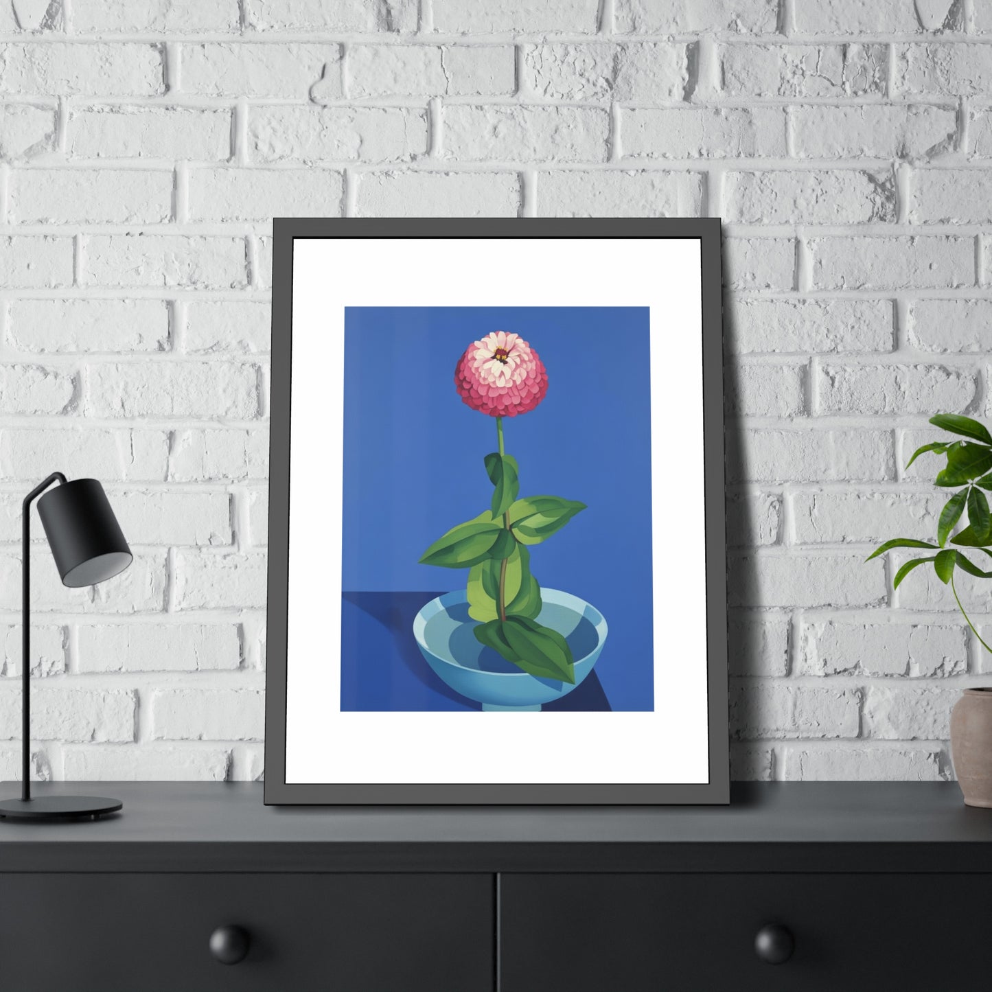 Framed Poster — Pink Bloom Still Life Wall Art