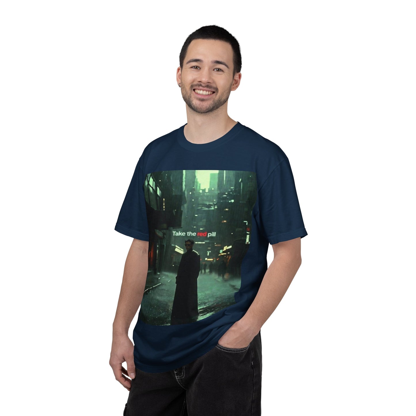 Take the Red Pill T-Shirt — Cyberpunk Noir Graphic Tee