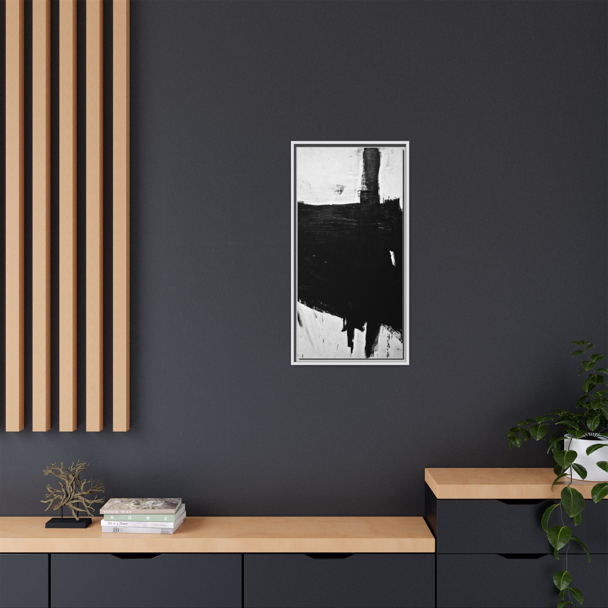 Sabra by Franz Kline Abstract Matte Canvas Framed Wall Art Print
