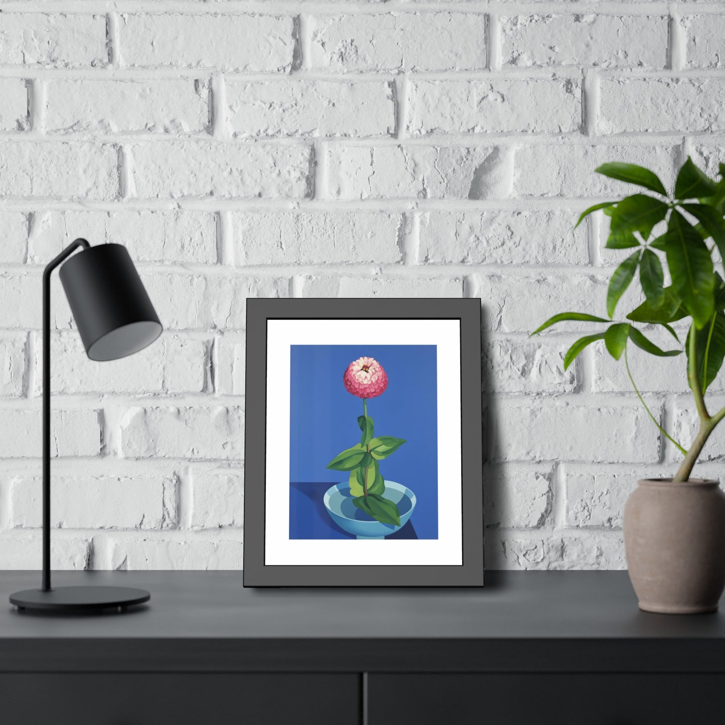 Framed Poster — Pink Bloom Still Life Wall Art