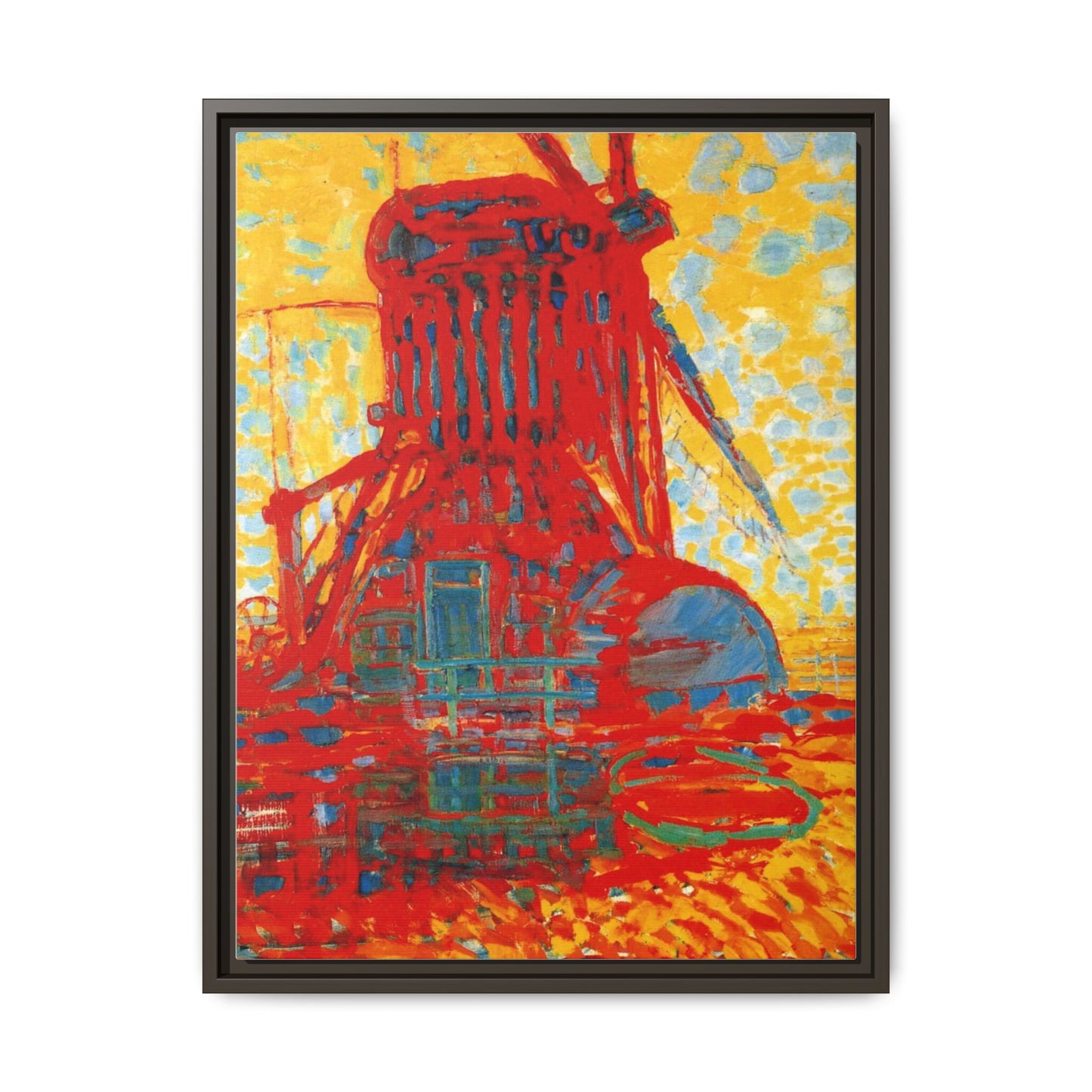 Mill by Sunlight by Piet Mondrian Matte Framed Canvas Wall Art Print