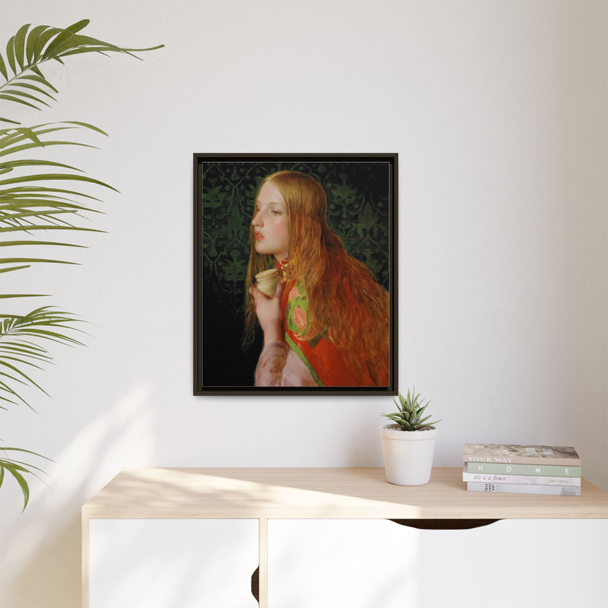 Mariya Magdalena by Frederick Sandys Framed Matte Canvas Wall Art Print