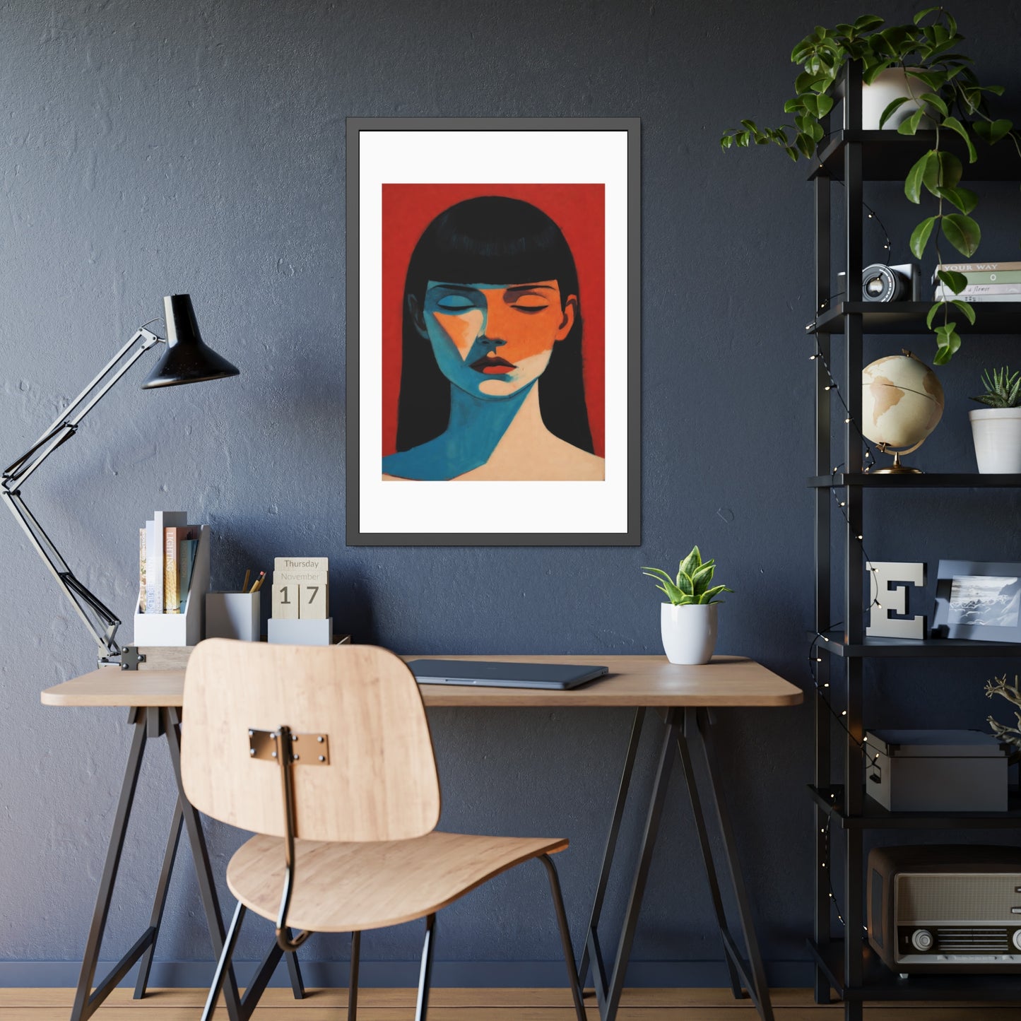 Framed Art Print — Moody Portrait Poster