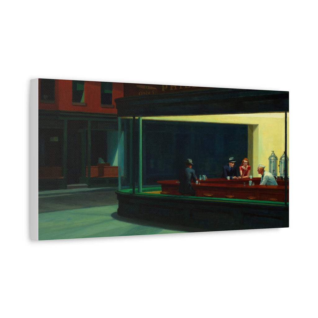 Nighthawks by Edward Hopper Matte Stretched Canvas Wall Art Print