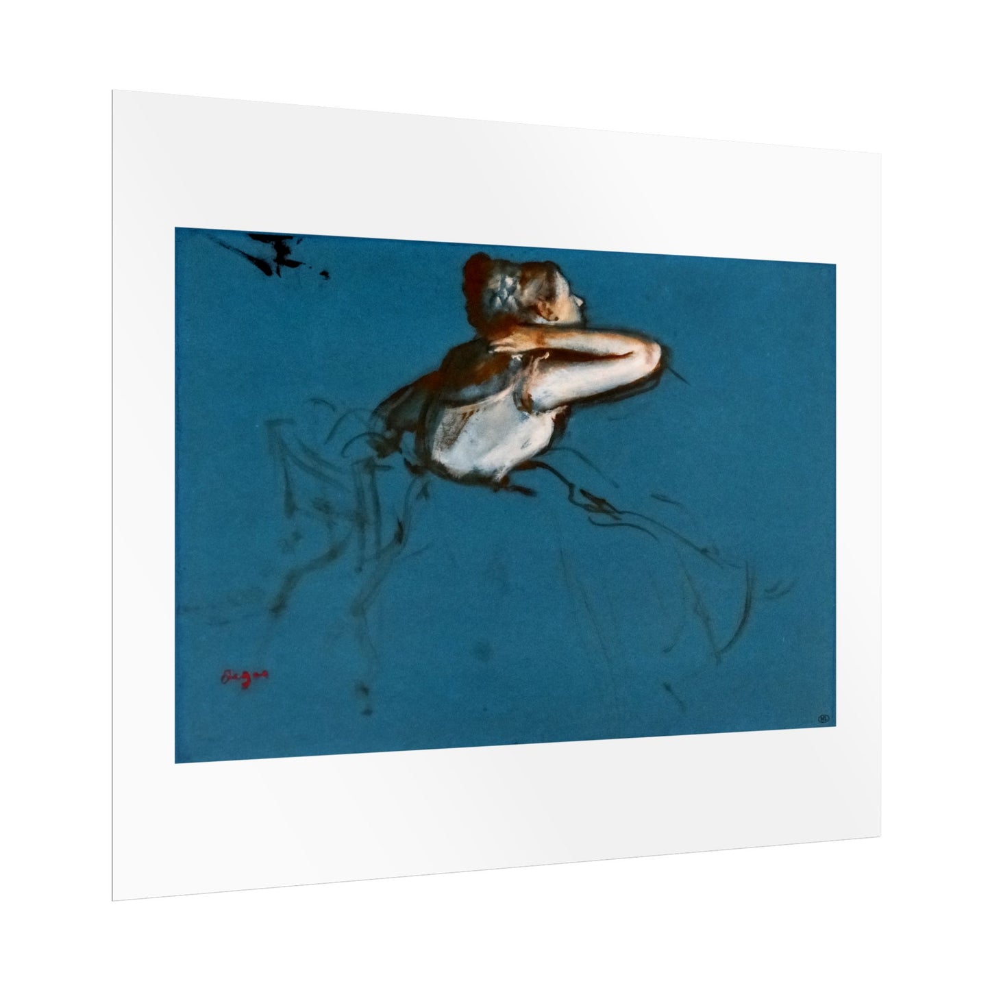 Blue Ballerina by Edgar Degas Wall Art Print