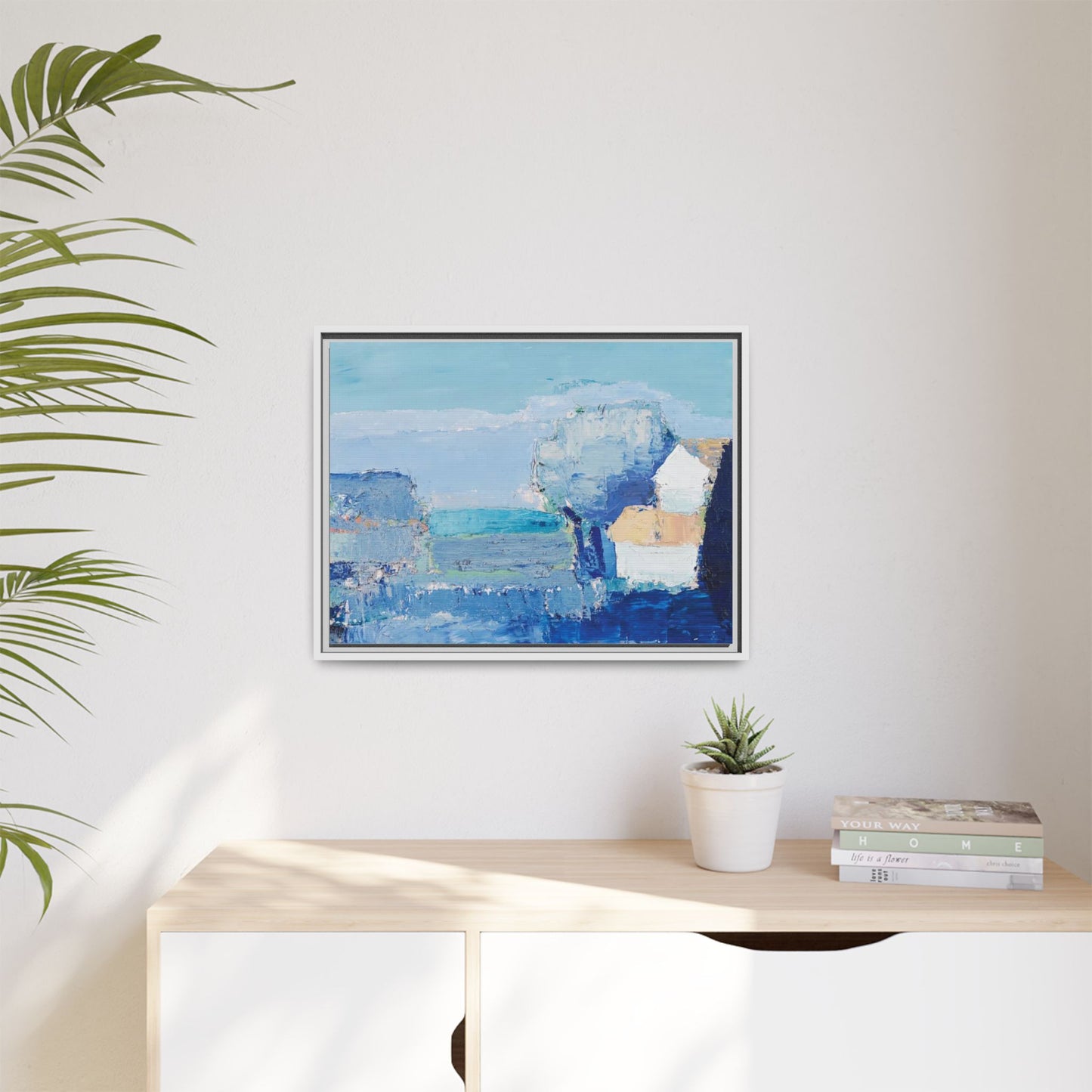 Paysage de Provence by Nicolas de Staël Framed Matte Canvas Seascape Wall Art Print
