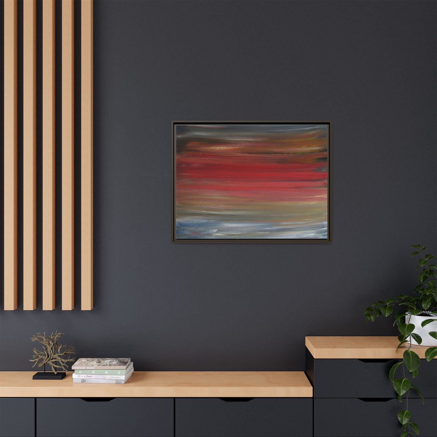 Misty morning by Norman Barrett Framed Matte Canvas Wall Art