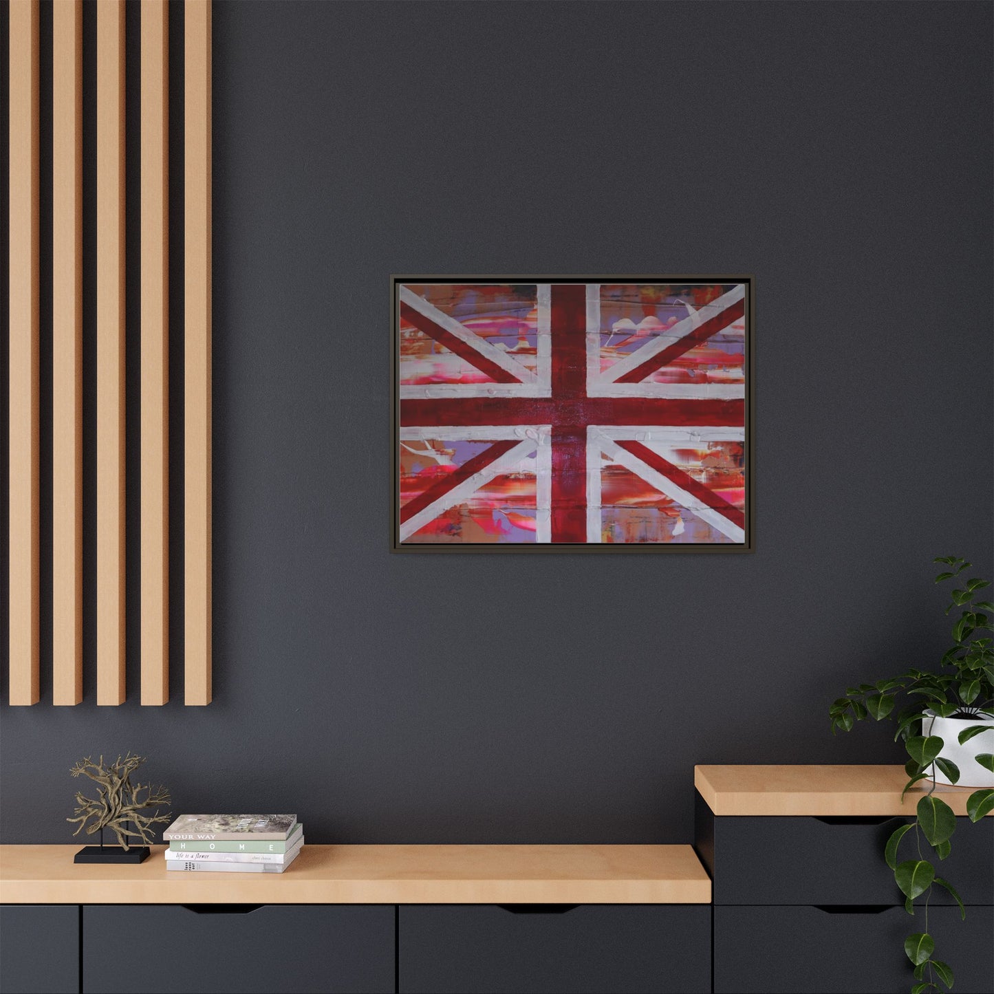 Union Jack is back! by Norman Barrett Framed Matte Canvas Print Wall Art
