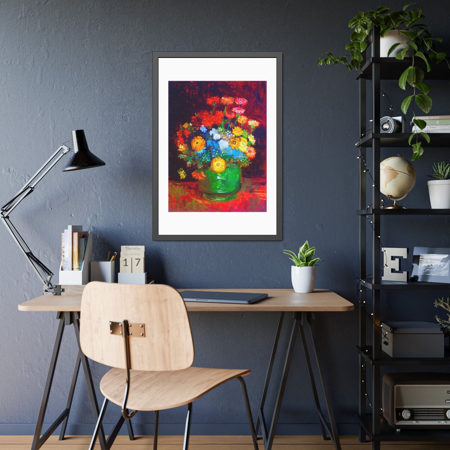 Framed Floral Poster — Colorful Bouquet Art Print