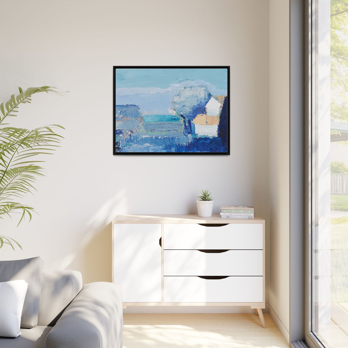 Paysage de Provence by Nicolas de Staël Framed Matte Canvas Seascape Wall Art Print