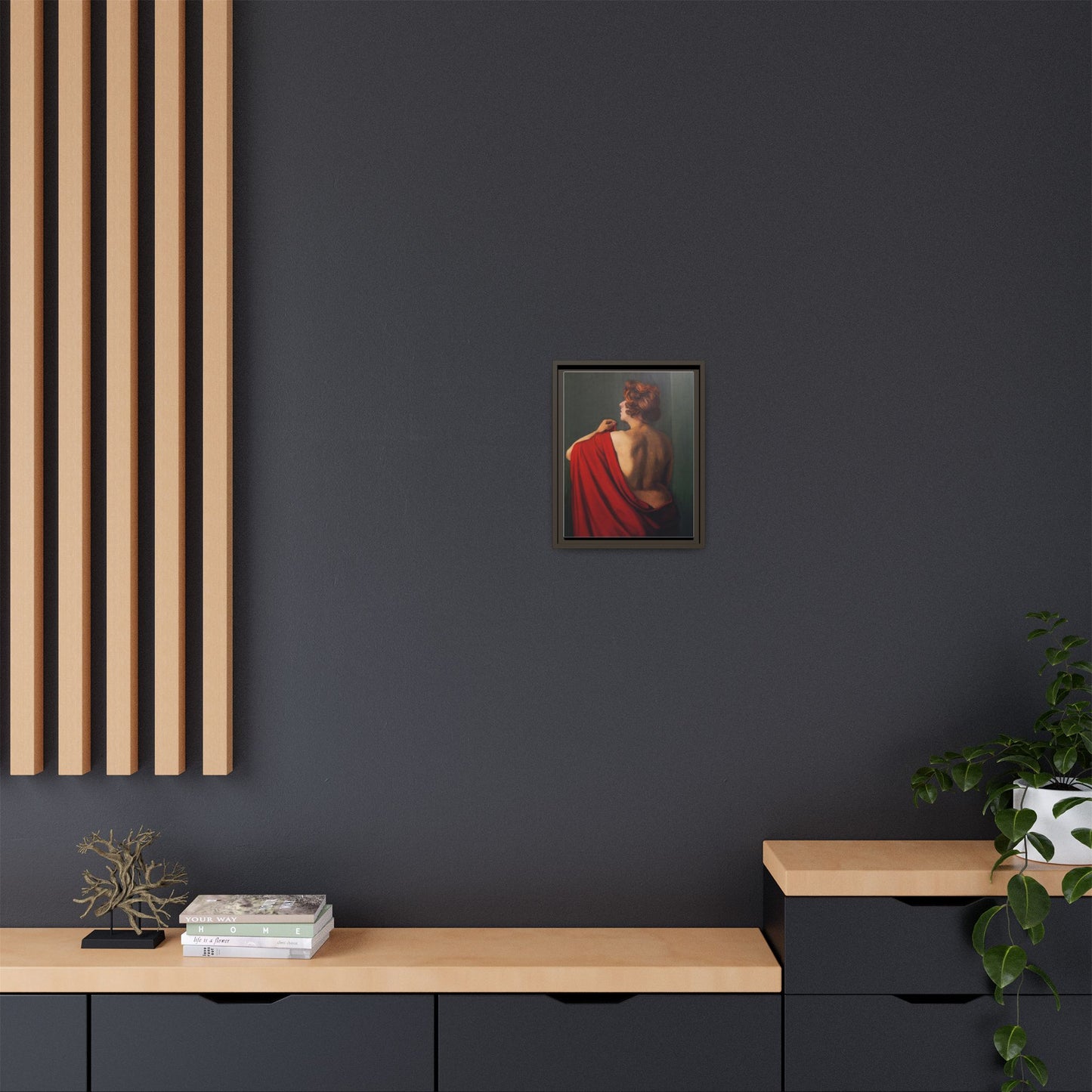 Femme au châle rouge by Félix Vallotton Framed Matte Canvas Wall Art Print