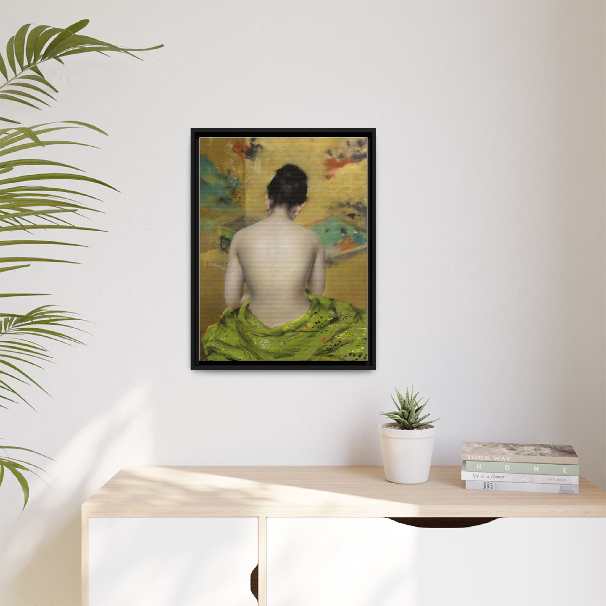 Study of Flesh Color and Gold by William Merritt Chase Framed Matte Canvas Art