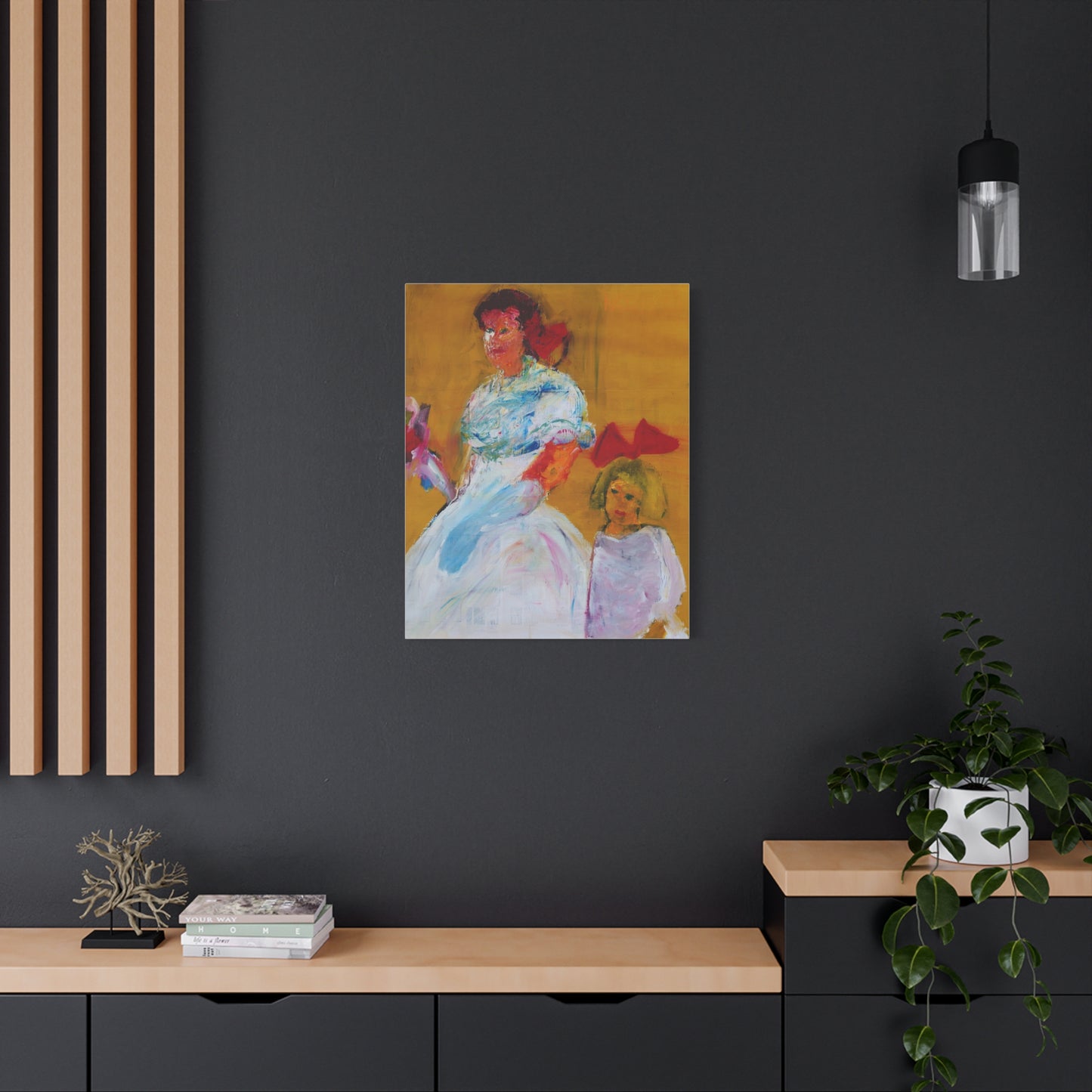 Bride and Bridesmaid by Unknown Artist Matte Canvas Wall Art Print