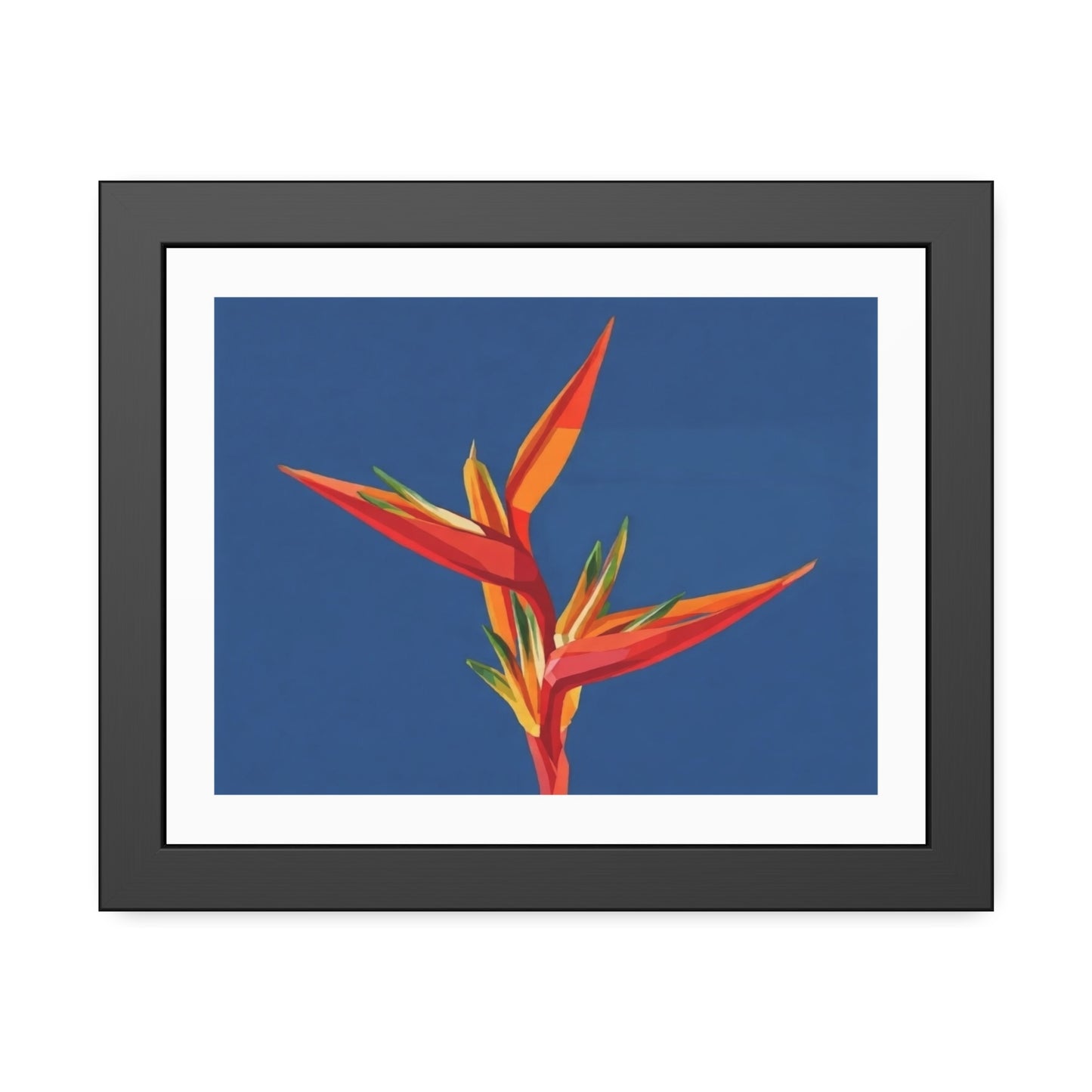 Bird of Paradise Framed Art Print — Tropical Flower Poster