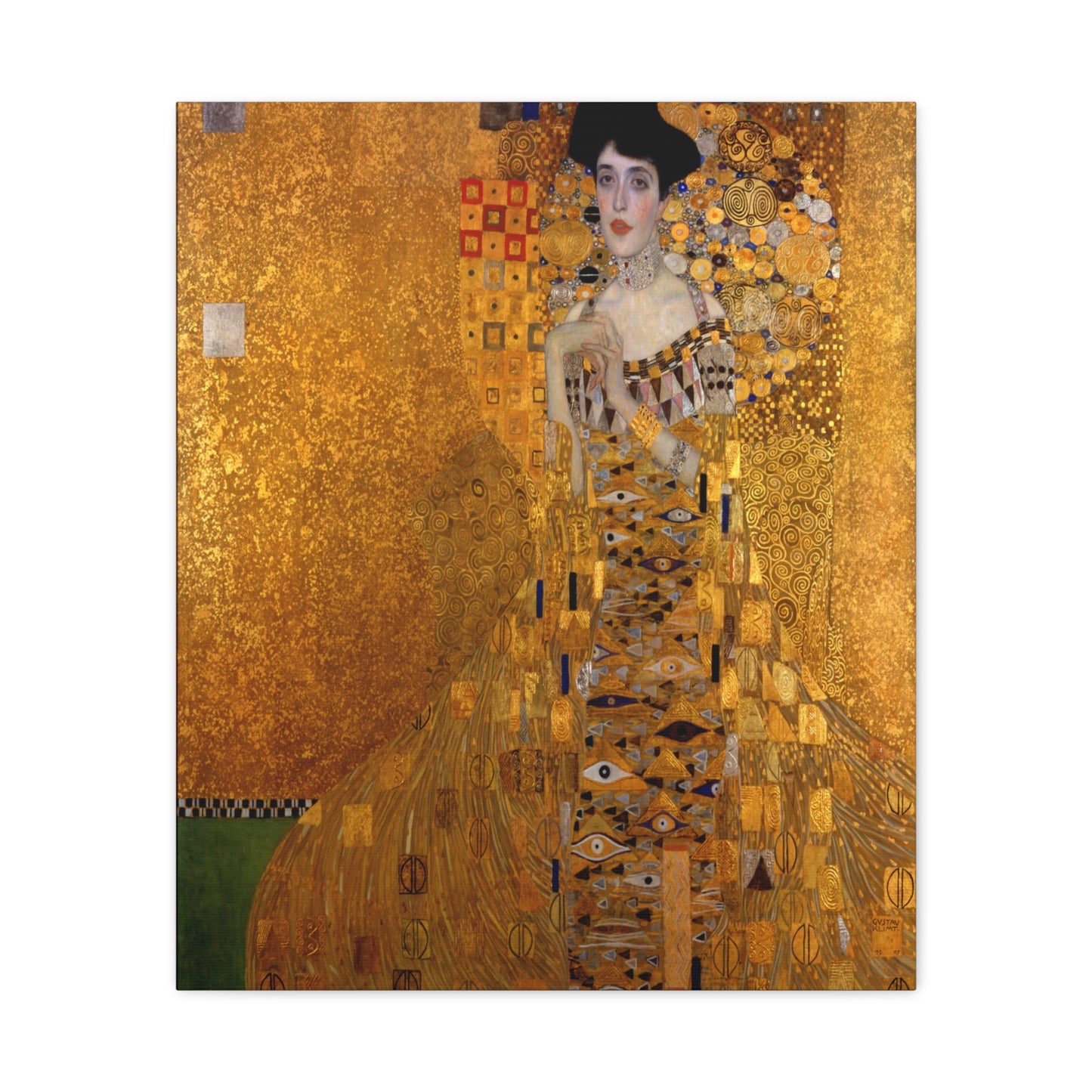 Adele Bloch-Bauer by Gustav Klimt Matte Canvas Wall Art Print