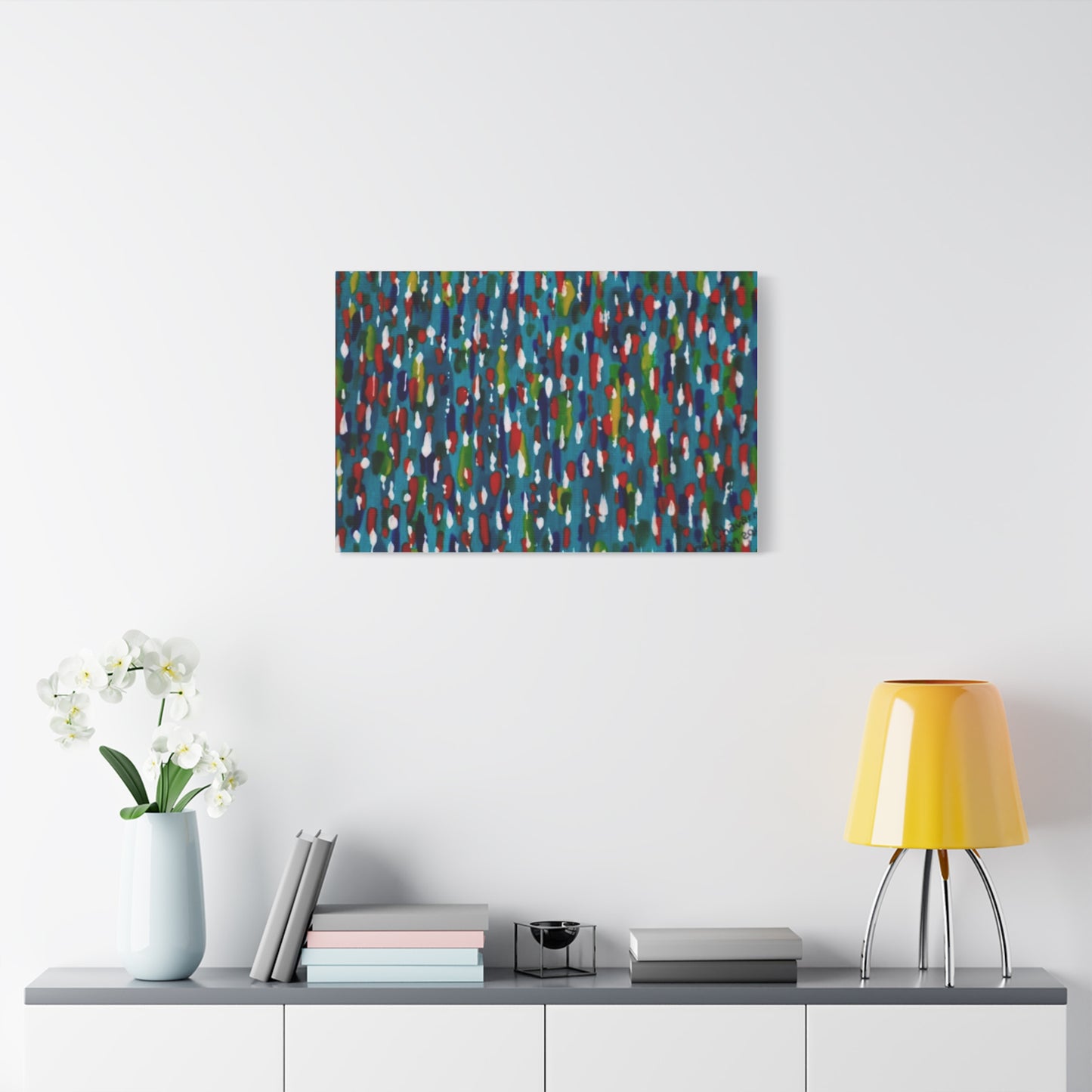Colours Of The Soul Reflecting On Water by Ariel Chavarro Avila Matte Canvas Wall Art