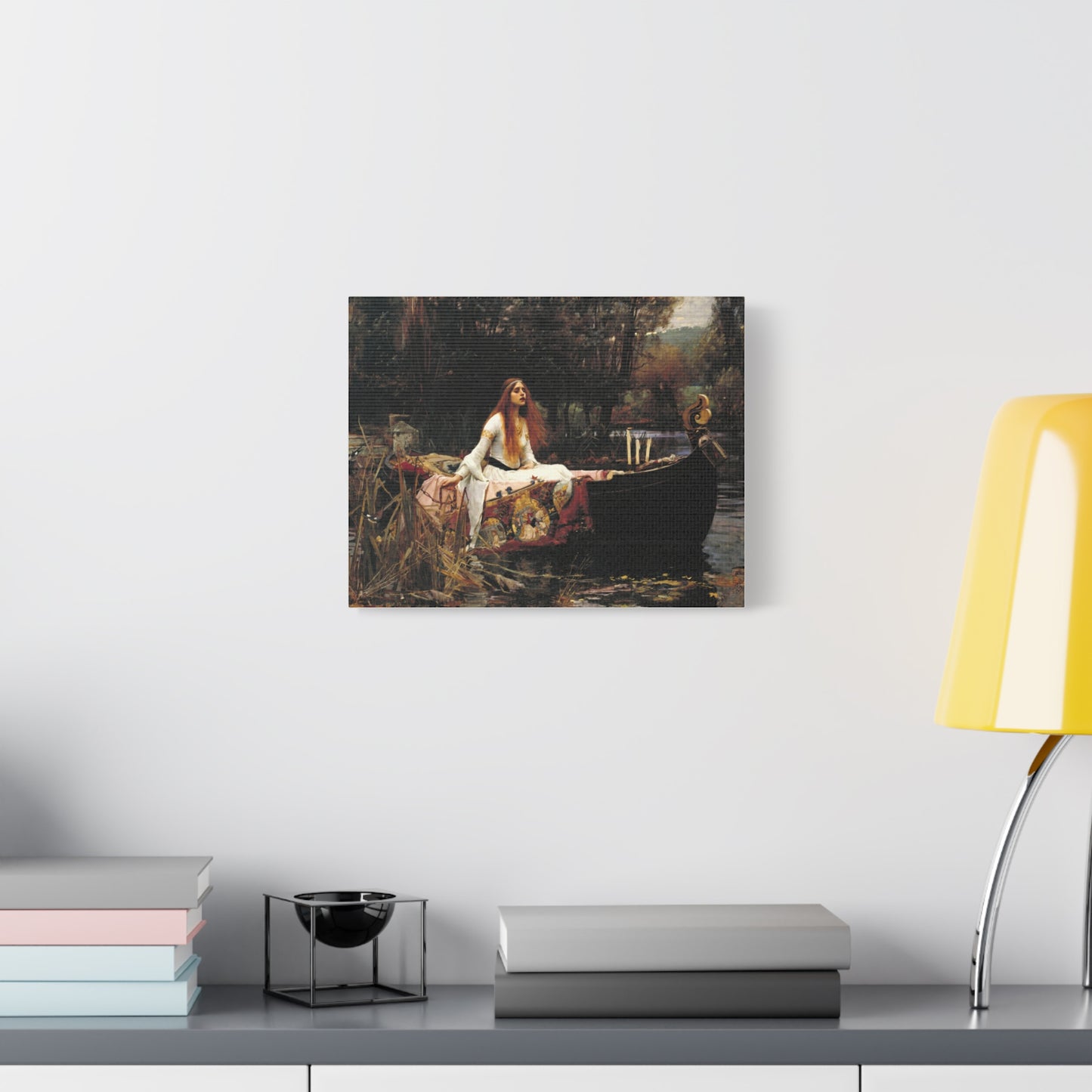 The Lady of Shalott by John William Waterhouse Matte Canvas Wall Art Print