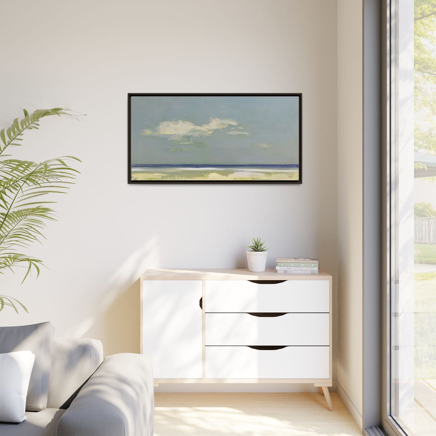Coastal Calm Matte Canvas Framed Wall Art