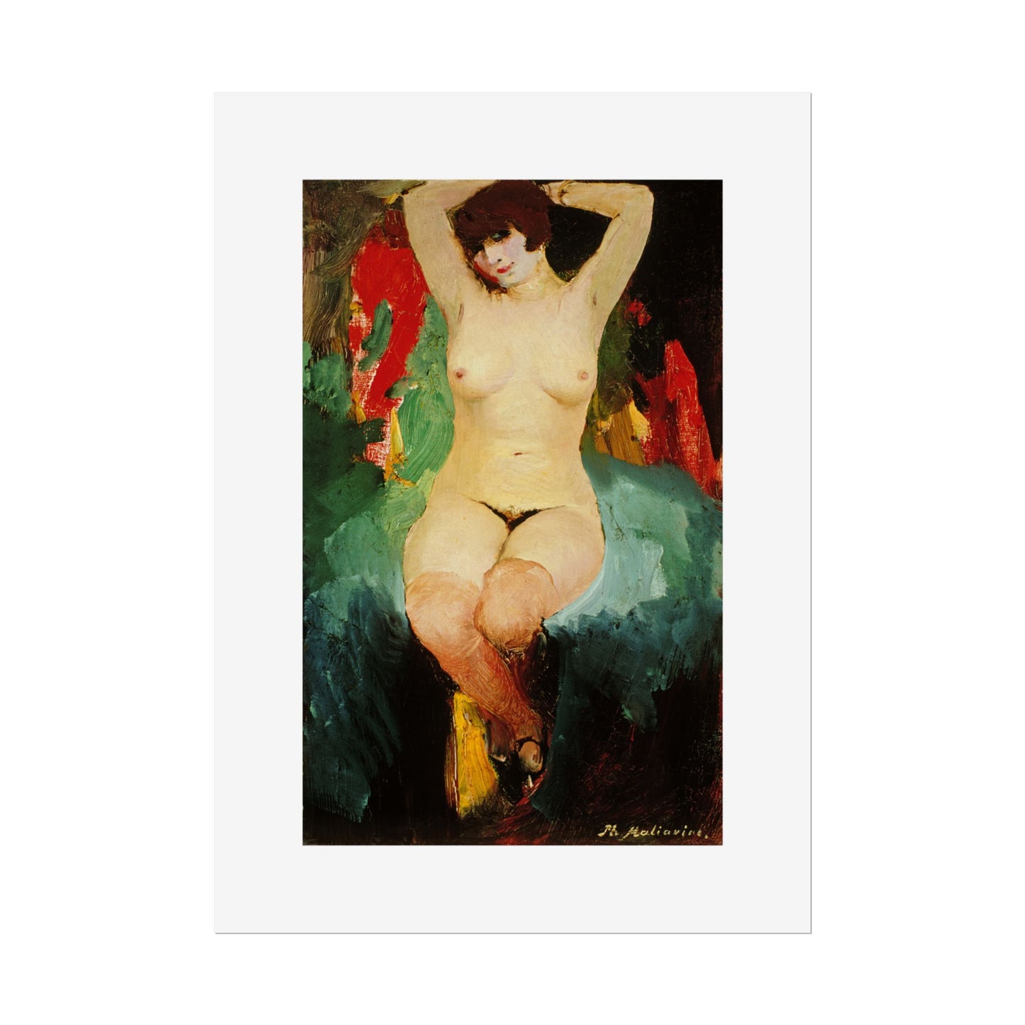 Nude female by Filipp Malyavin Wall Art Poster