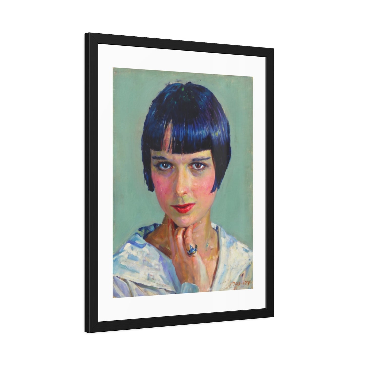 Vintage Portrait Framed Poster — 1920s Flapper Art Print