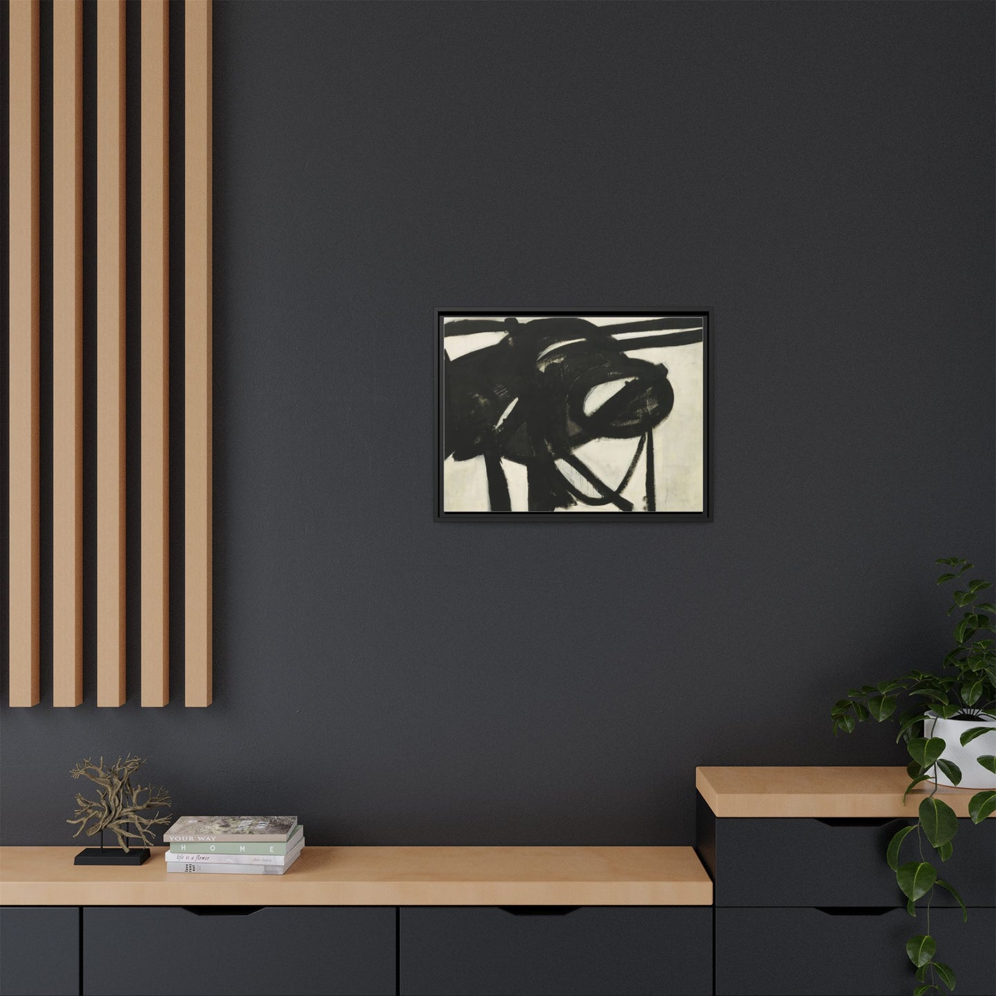 Chief by Franz Kline Abstract Matte Canvas Framed Wall Art