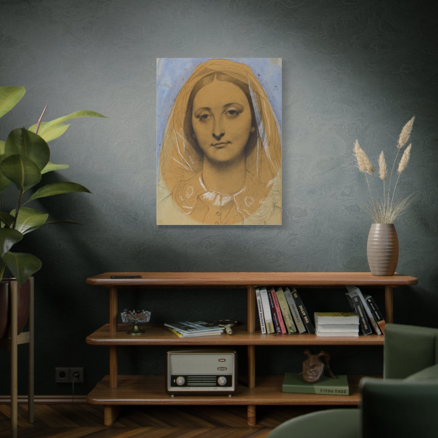 Mademoiselle Mary de Borderieux by Jean Auguste Dominique Ingres Matte Stretched Canvas Wall Art